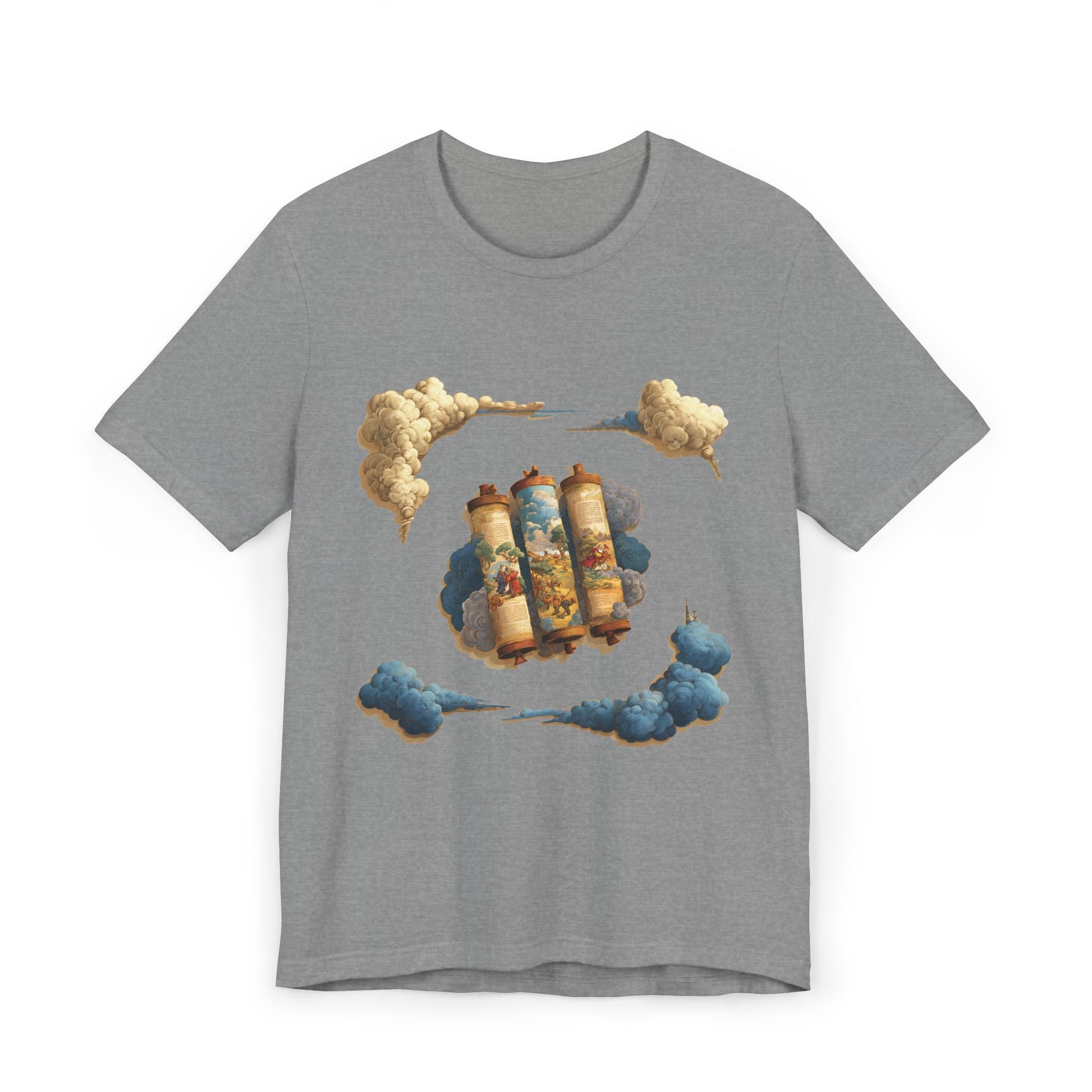 Cloudy Scroll of Moses Unisex Jersey T-Shirt - American Zionist