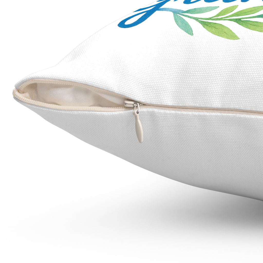 Blessed To Be A Grandma Spun Polyester Square Pillow - American Zionist