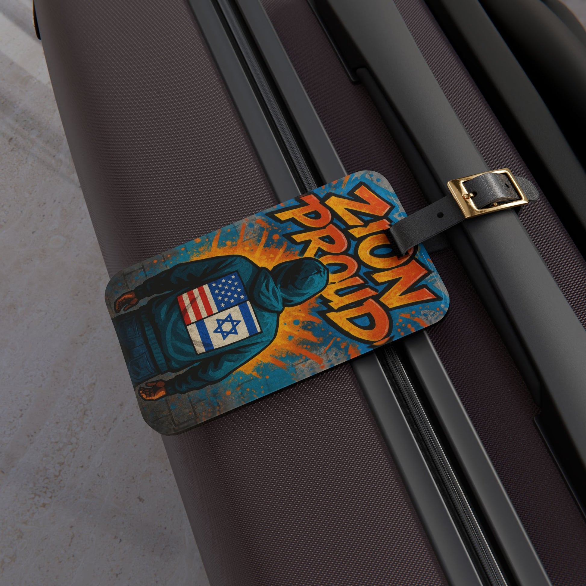 Zion Proud Luggage Tag - American Zionist