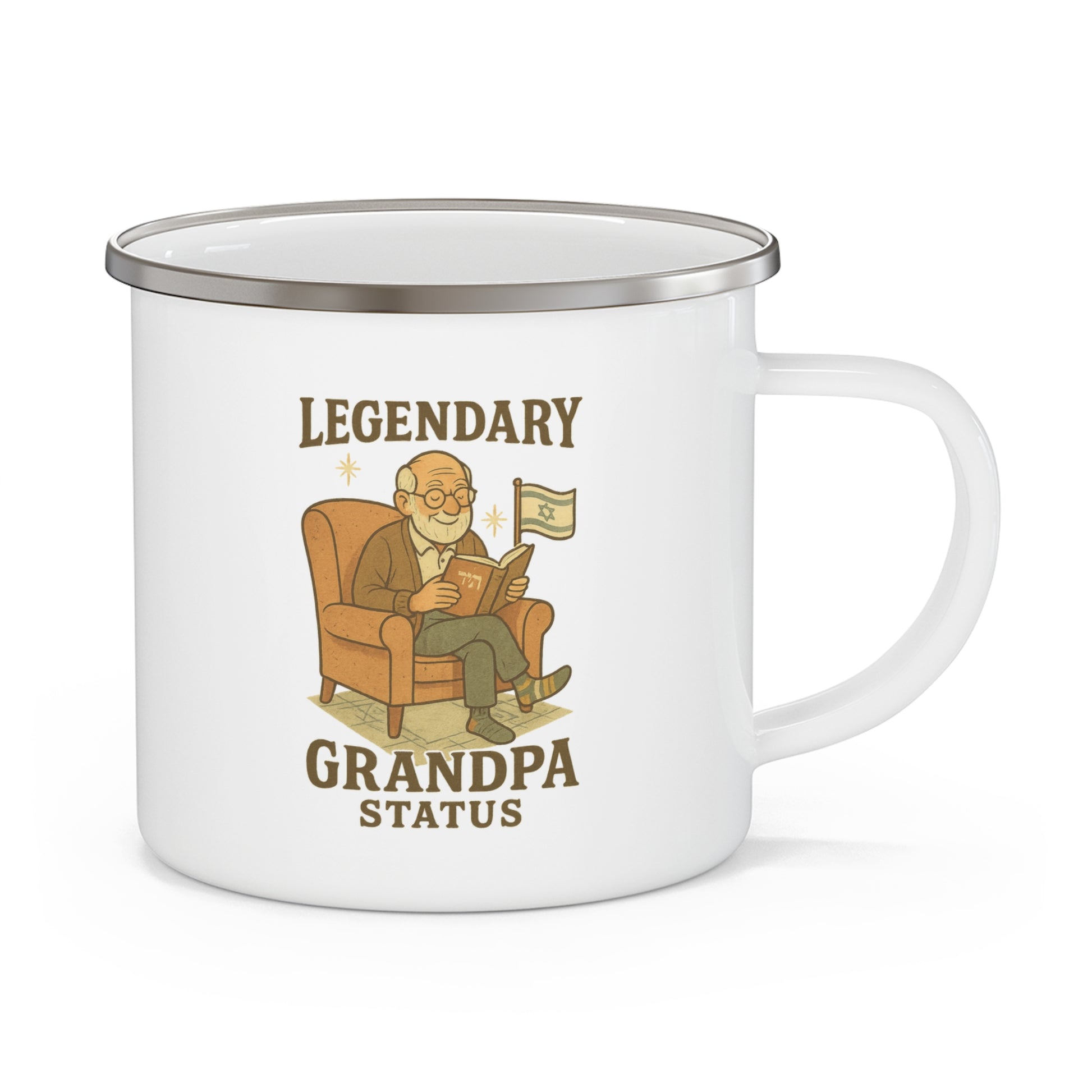 Legendary Grandpa Enamel Camping Mug - American Zionist