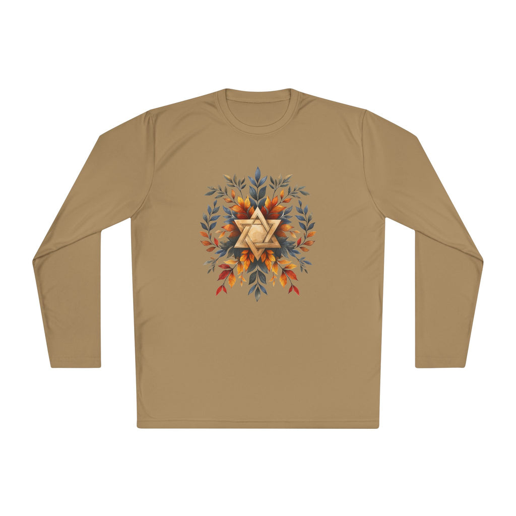 Star of David Wreath Unisex Lightweight Long Sleeve Tee - American Zionist