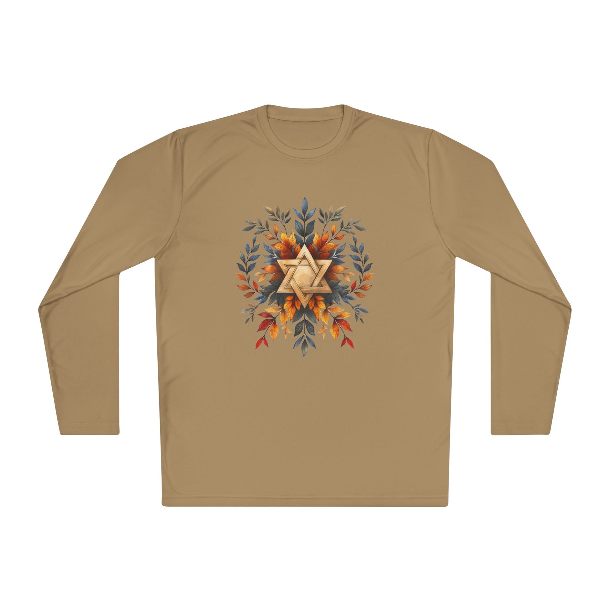 Star of David Wreath Unisex Lightweight Long Sleeve Tee - American Zionist