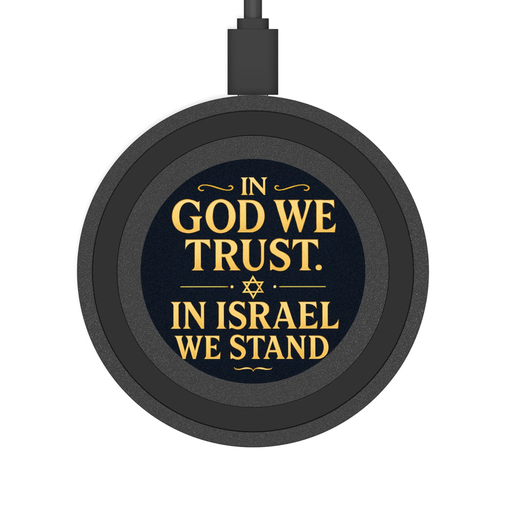 In God With Israel Quake Wireless Charging Pad - American Zionist
