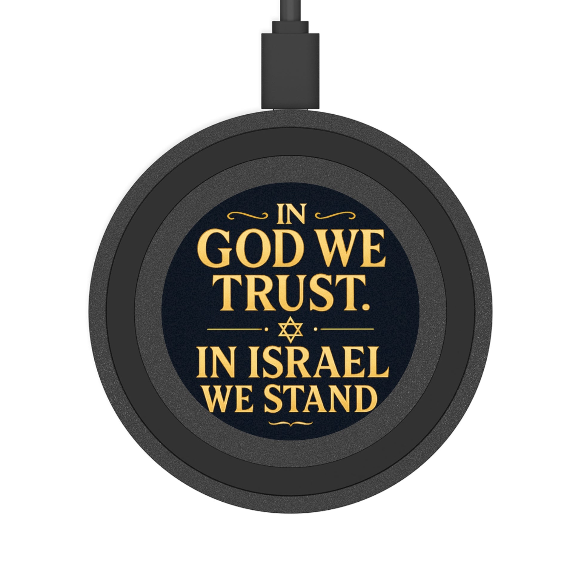 In God With Israel Quake Wireless Charging Pad - American Zionist