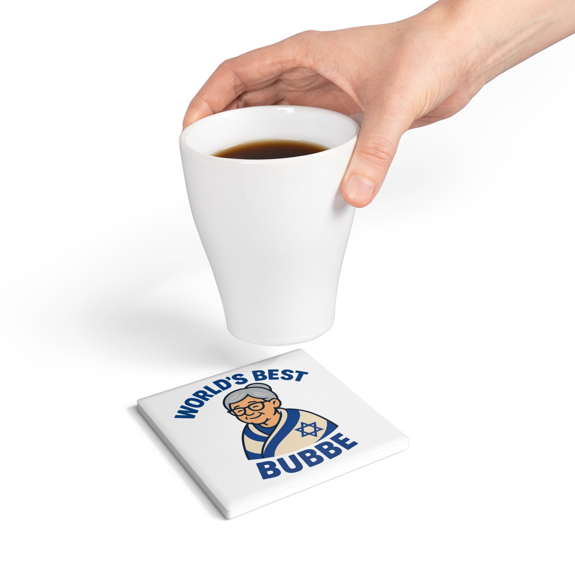Best Bubbe Ceramic Coaster - American Zionist