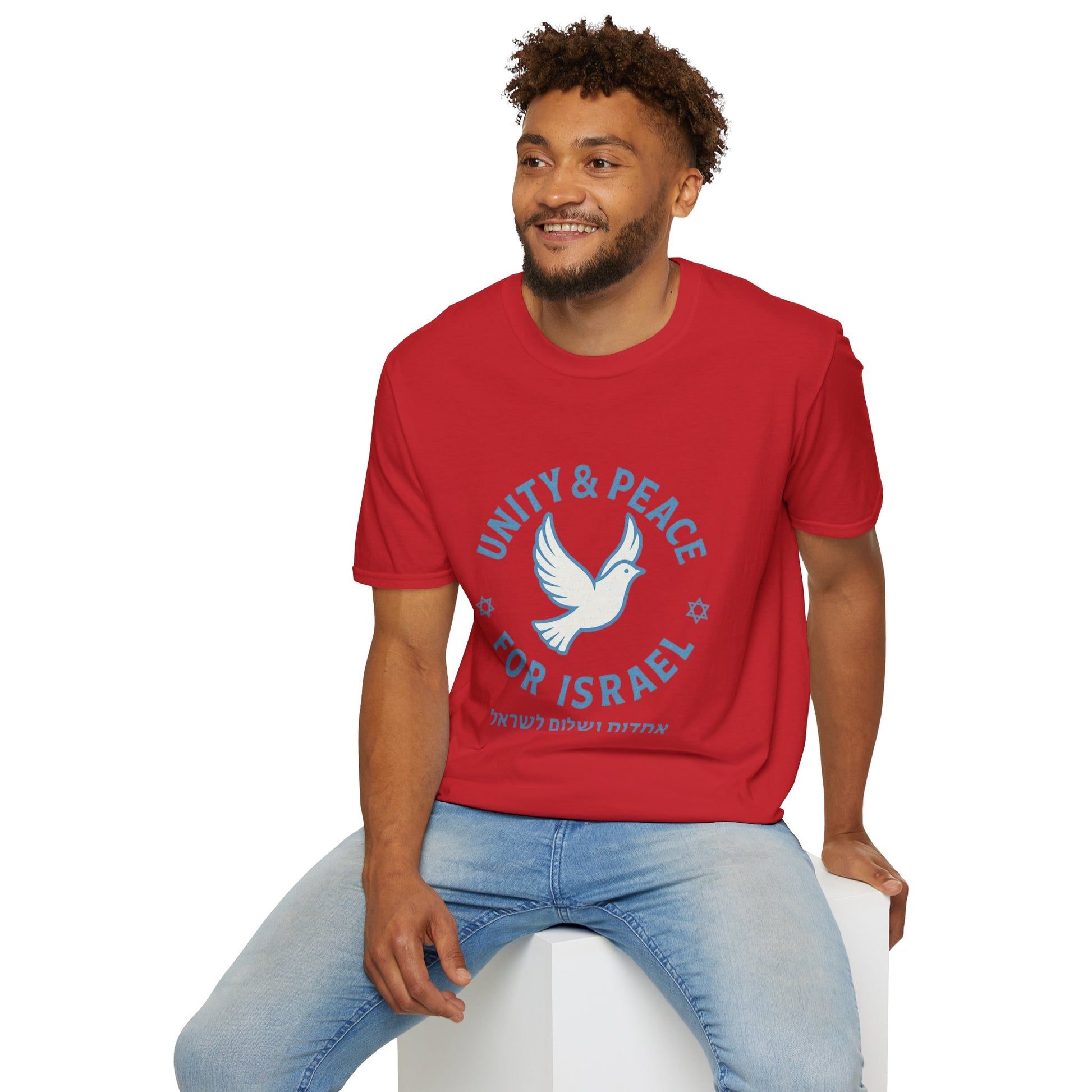 Unity Peace For Israel Unisex Softstyle T-Shirt - American Zionist
