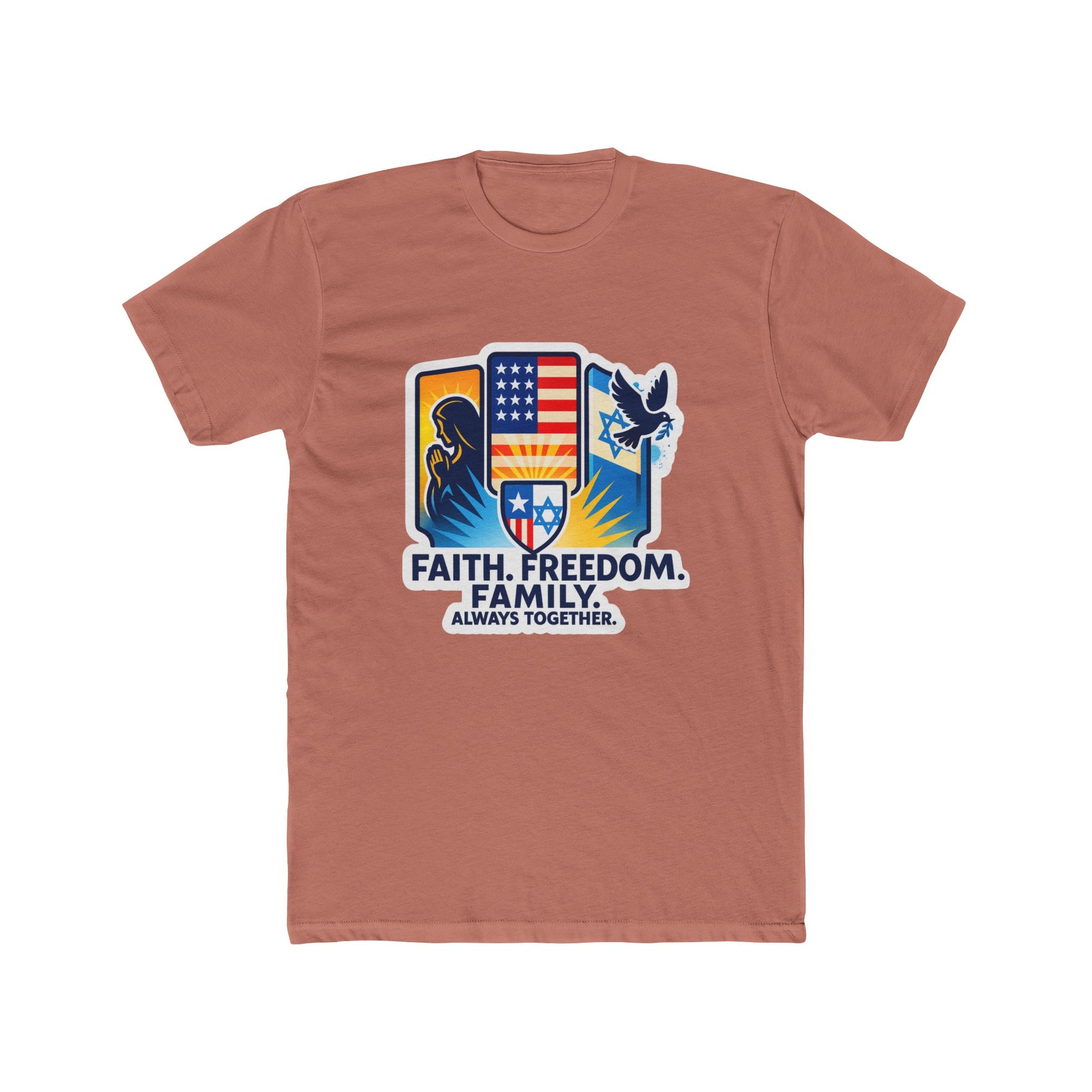 Faith Freedom Family Unisex Cotton Crew Tee - American Zionist