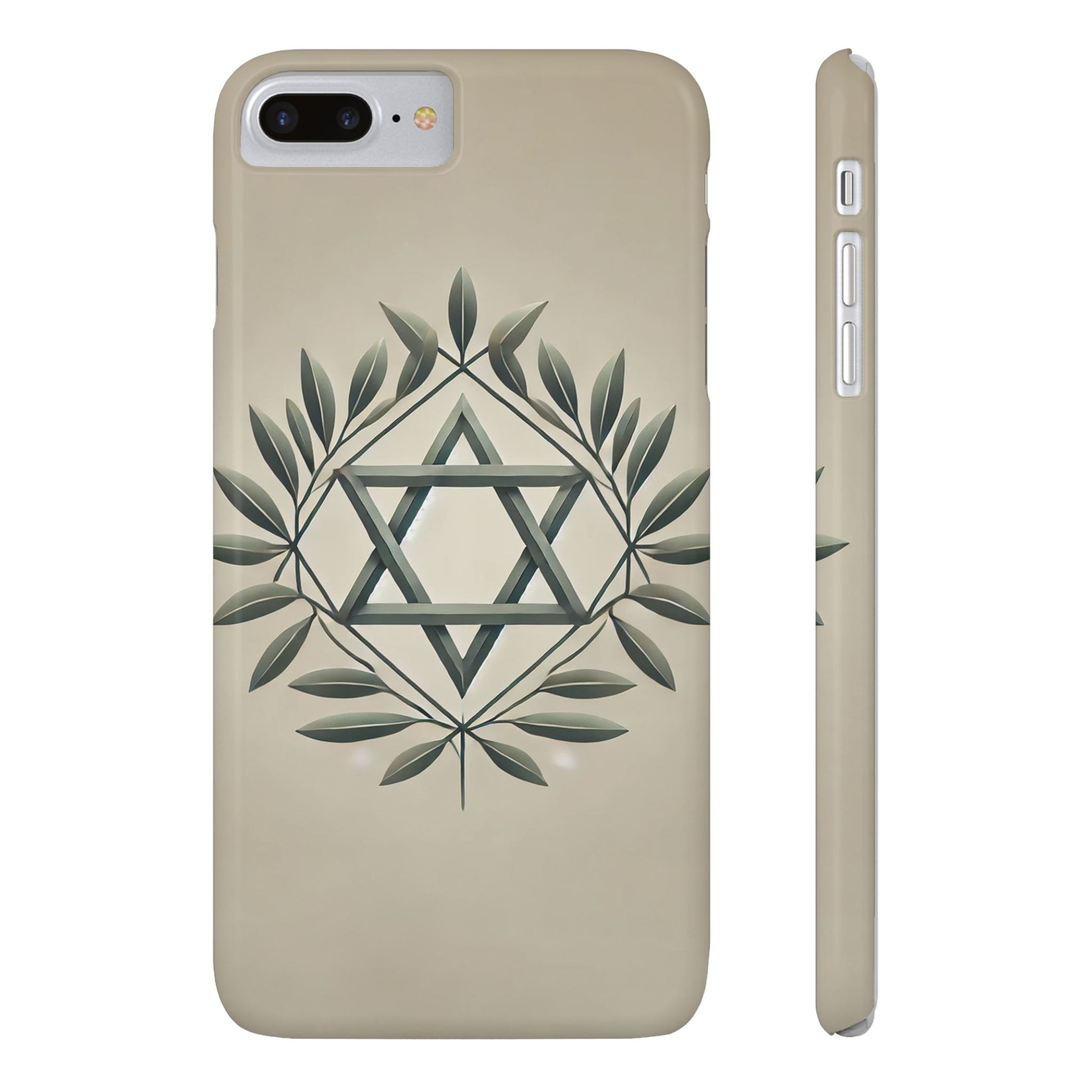 Olive and Star of David Slim Phone Cases - American Zionist