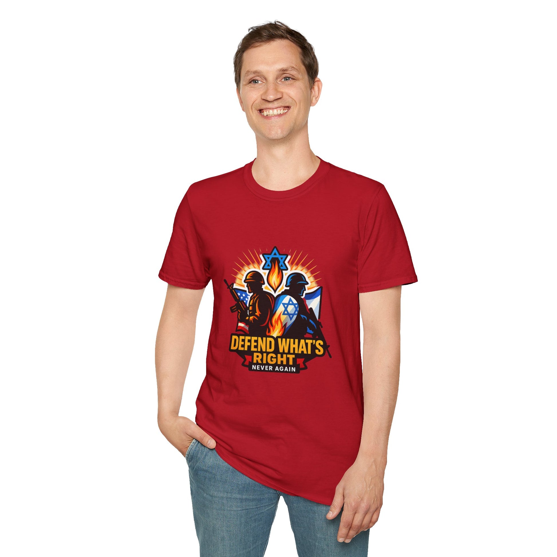 Defend What's Right Unisex Softstyle T-Shirt - American Zionist