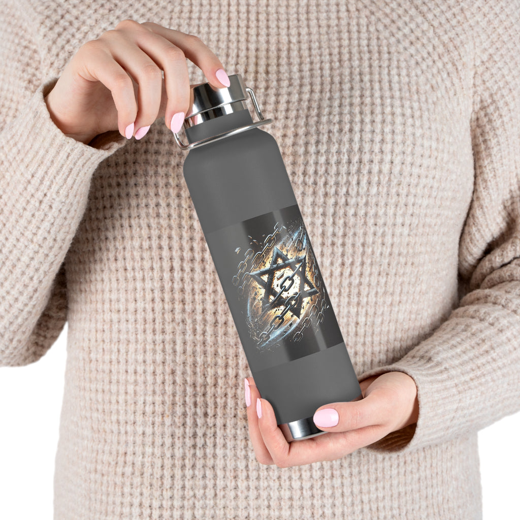 Galaxy Star of David Copper Vacuum Insulated Bottle, 22oz - American Zionist