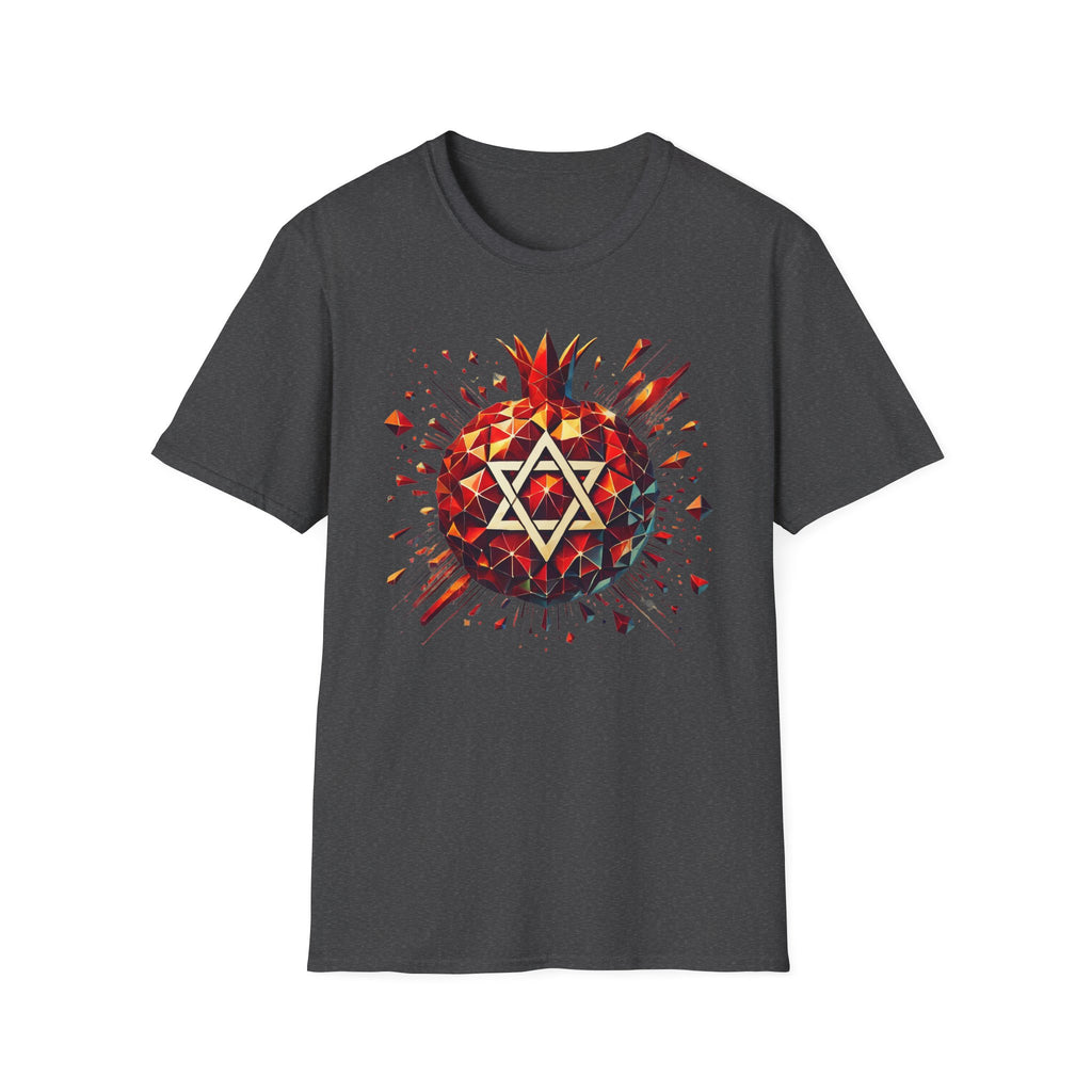 Pomegranate Star of David Unisex Softstyle T-Shirt - American Zionist