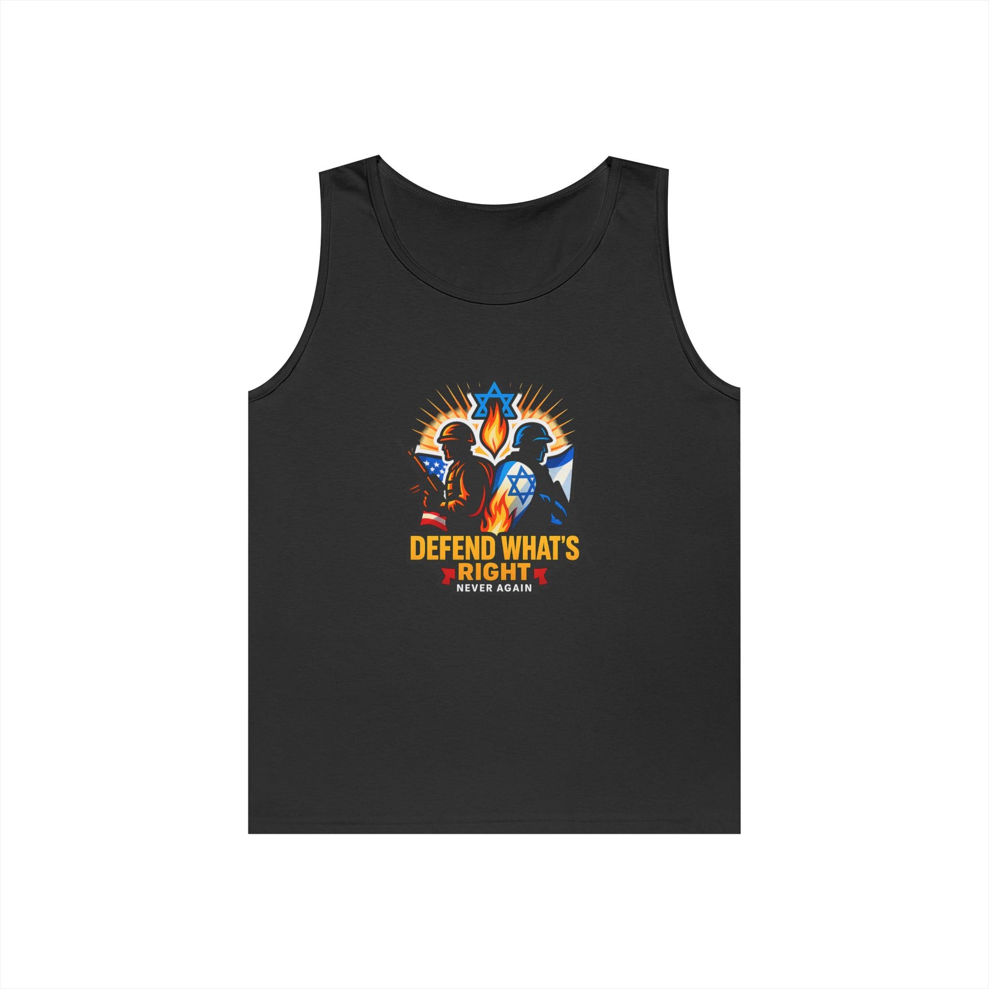 Defend Whats Right Unisex Heavy Cotton Tank Top - American Zionist