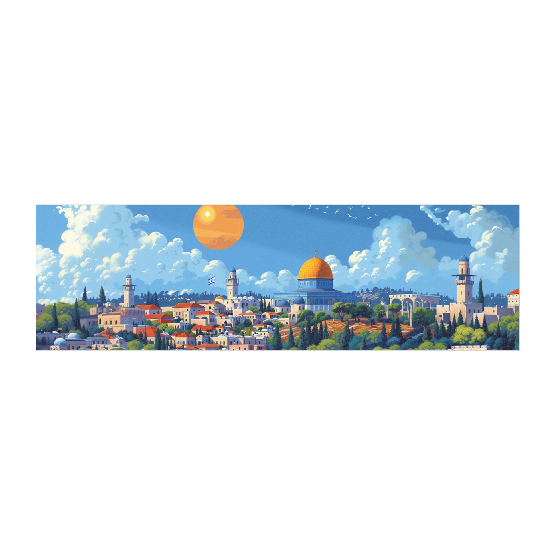 Jerusalem City Skyline Car Magnets - American Zionist