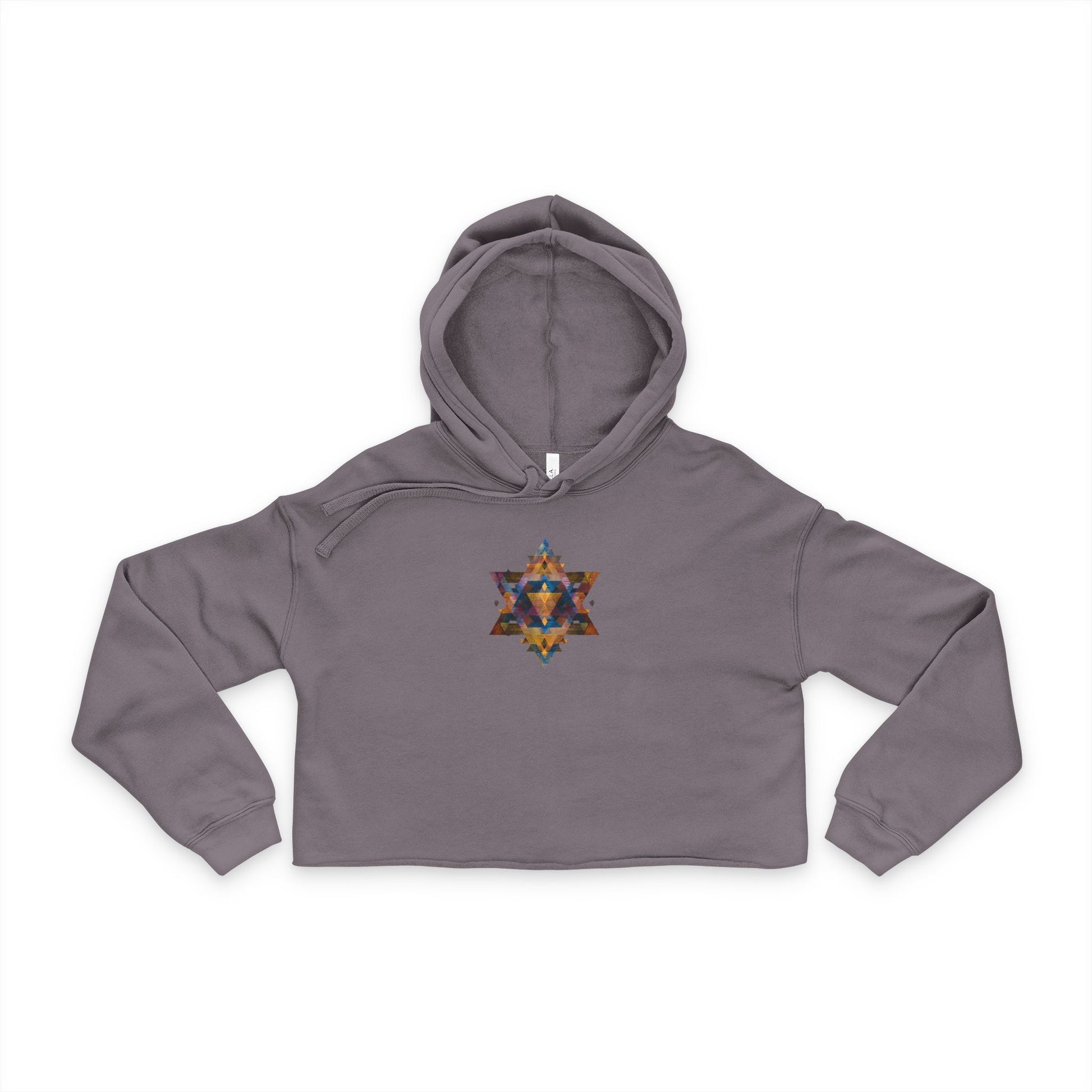 Star of David Geometric Women's Cropped Hoodie - American Zionist