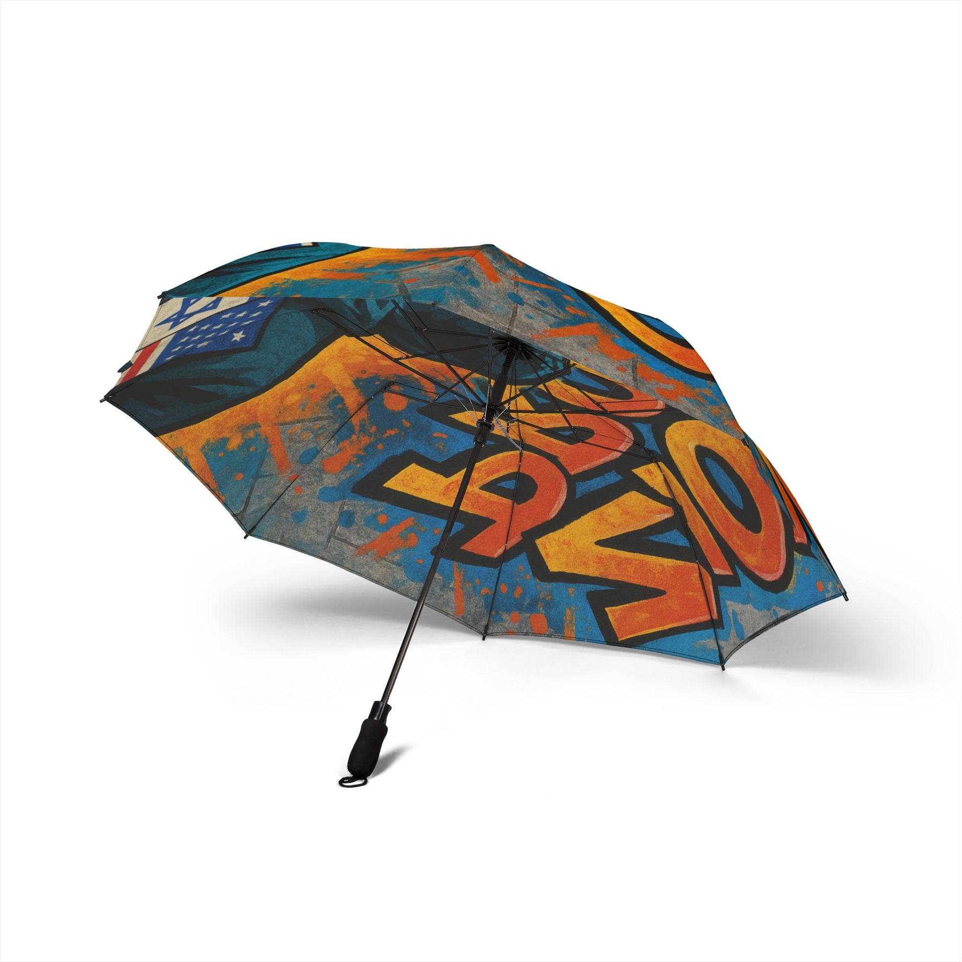 Zion Proud Semi - Automatic Foldable Umbrella - American Zionist