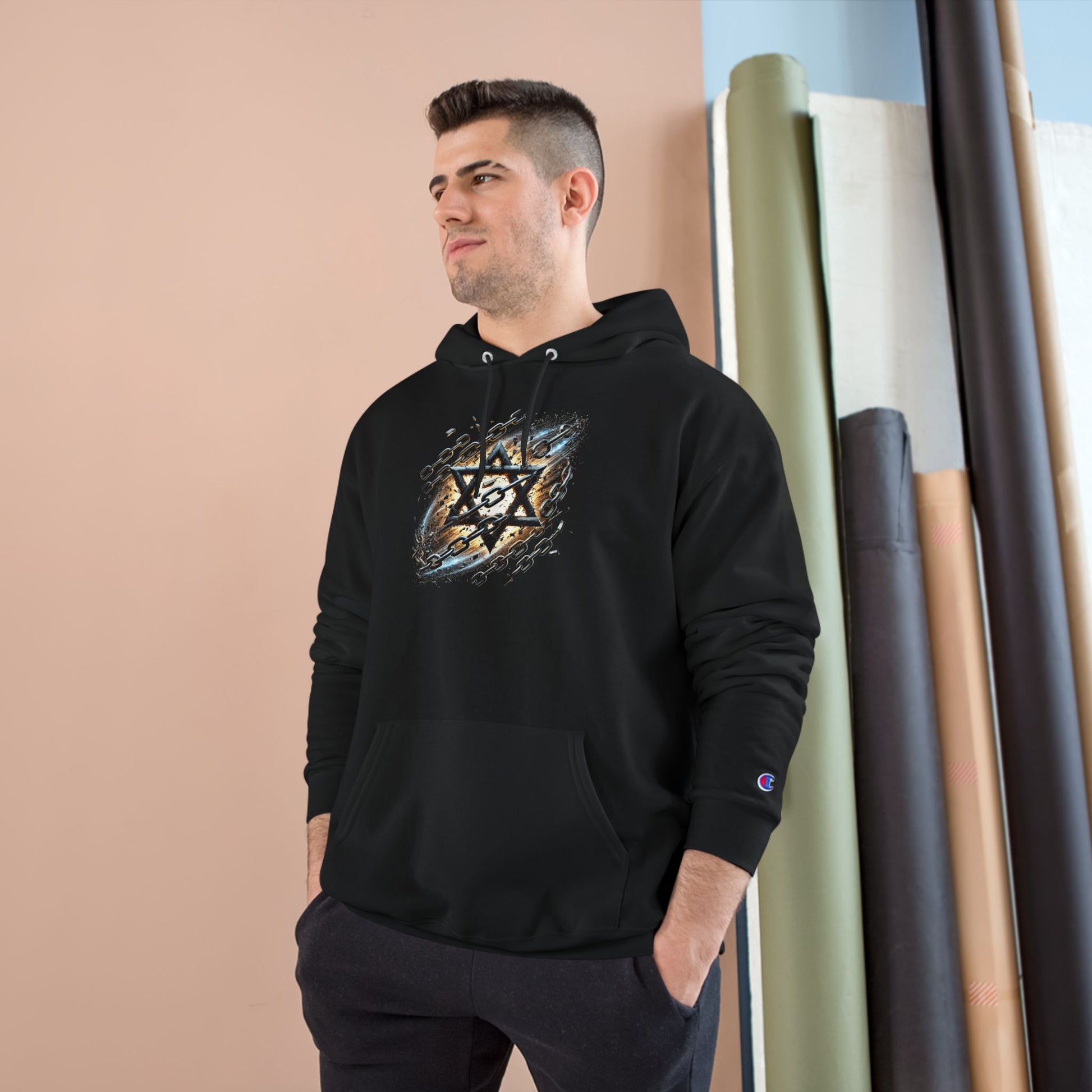 Galaxy Star of David Champion Hoodie - American Zionist