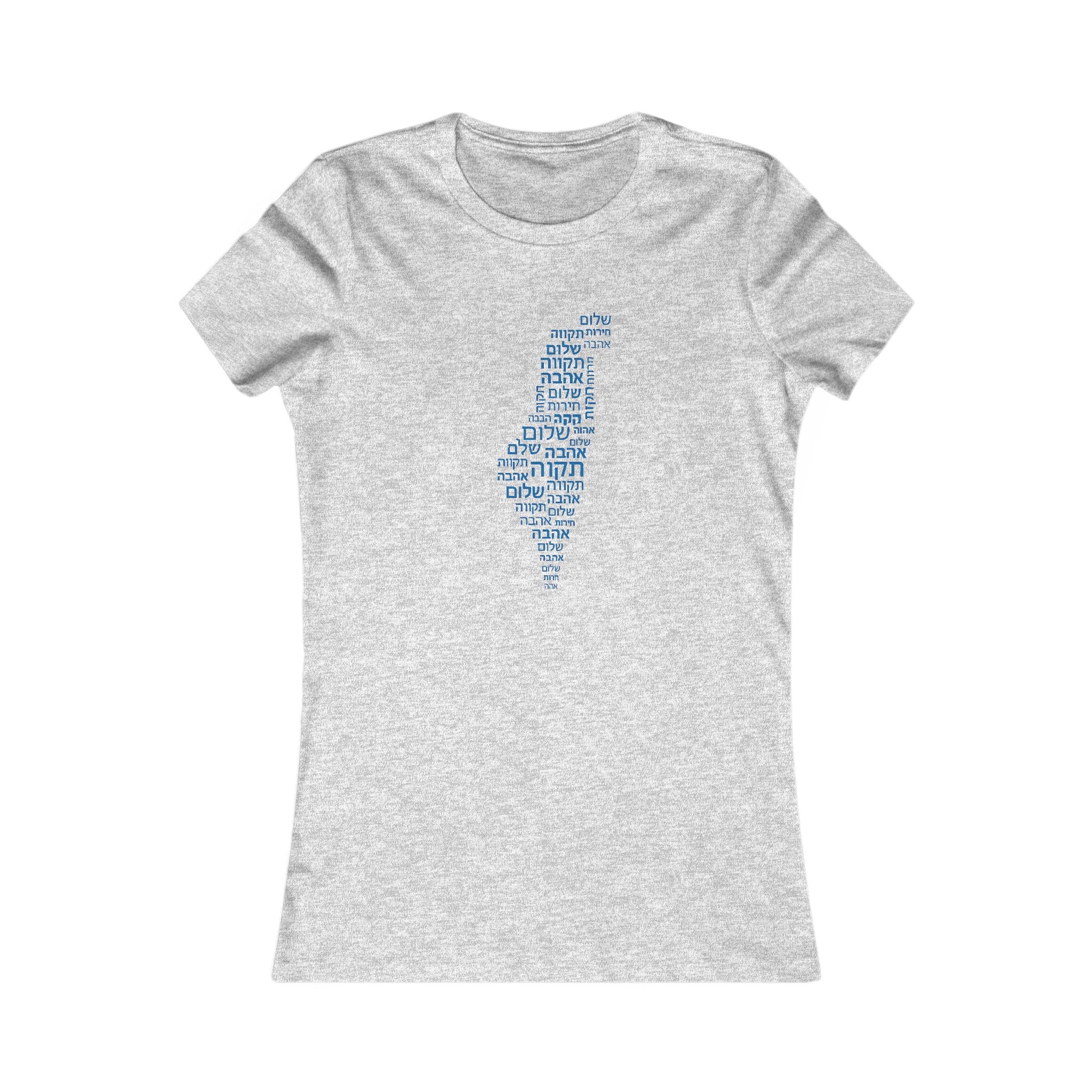 Hebrew Letters Women's Favorite Tee - American Zionist