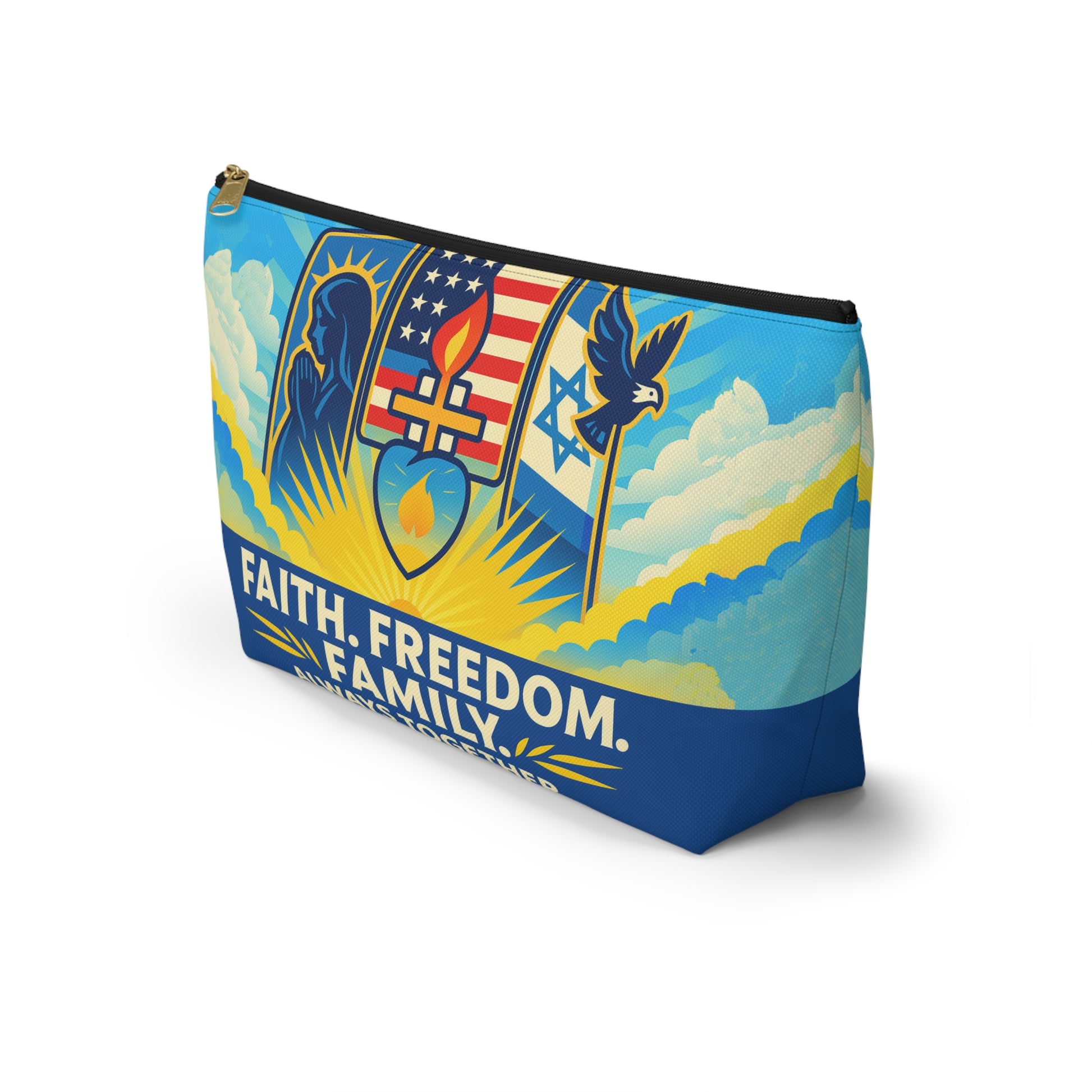Guided by Faith's Flame Accessory Pouch w T - bottom - American Zionist