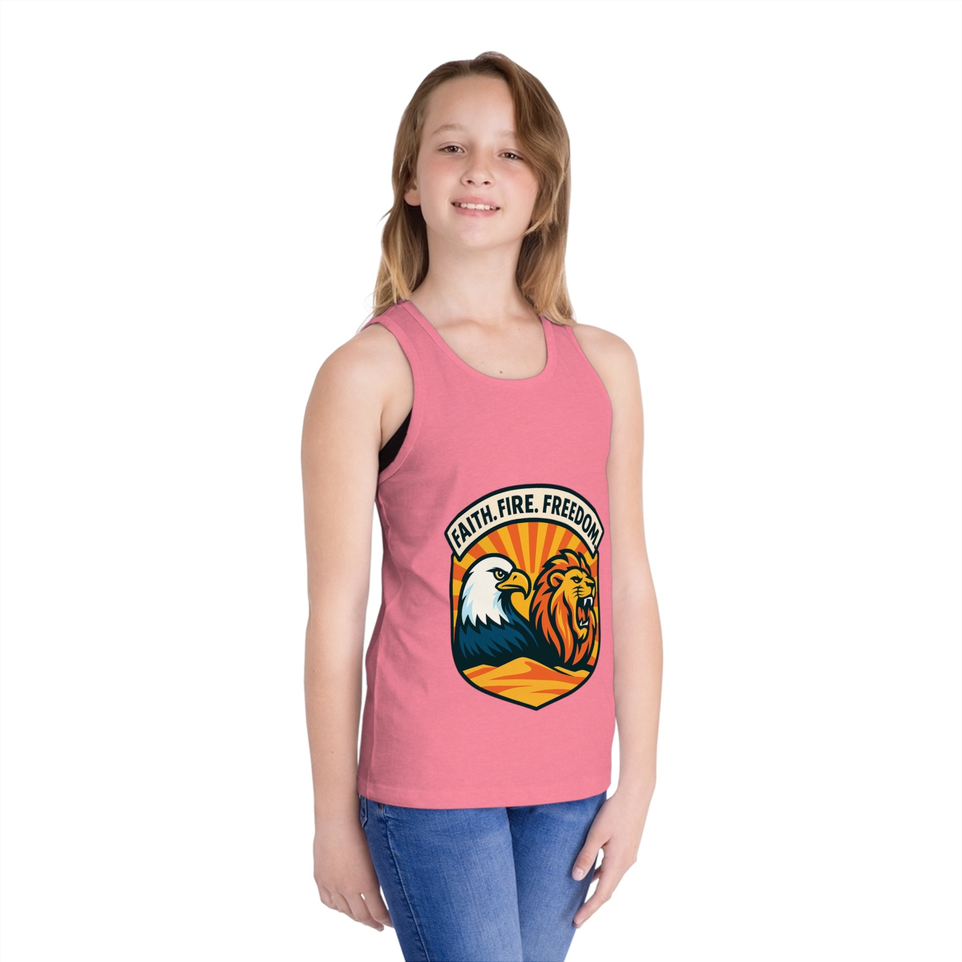 Lions Eagles Rise Kid's Jersey Tank Top - American Zionist