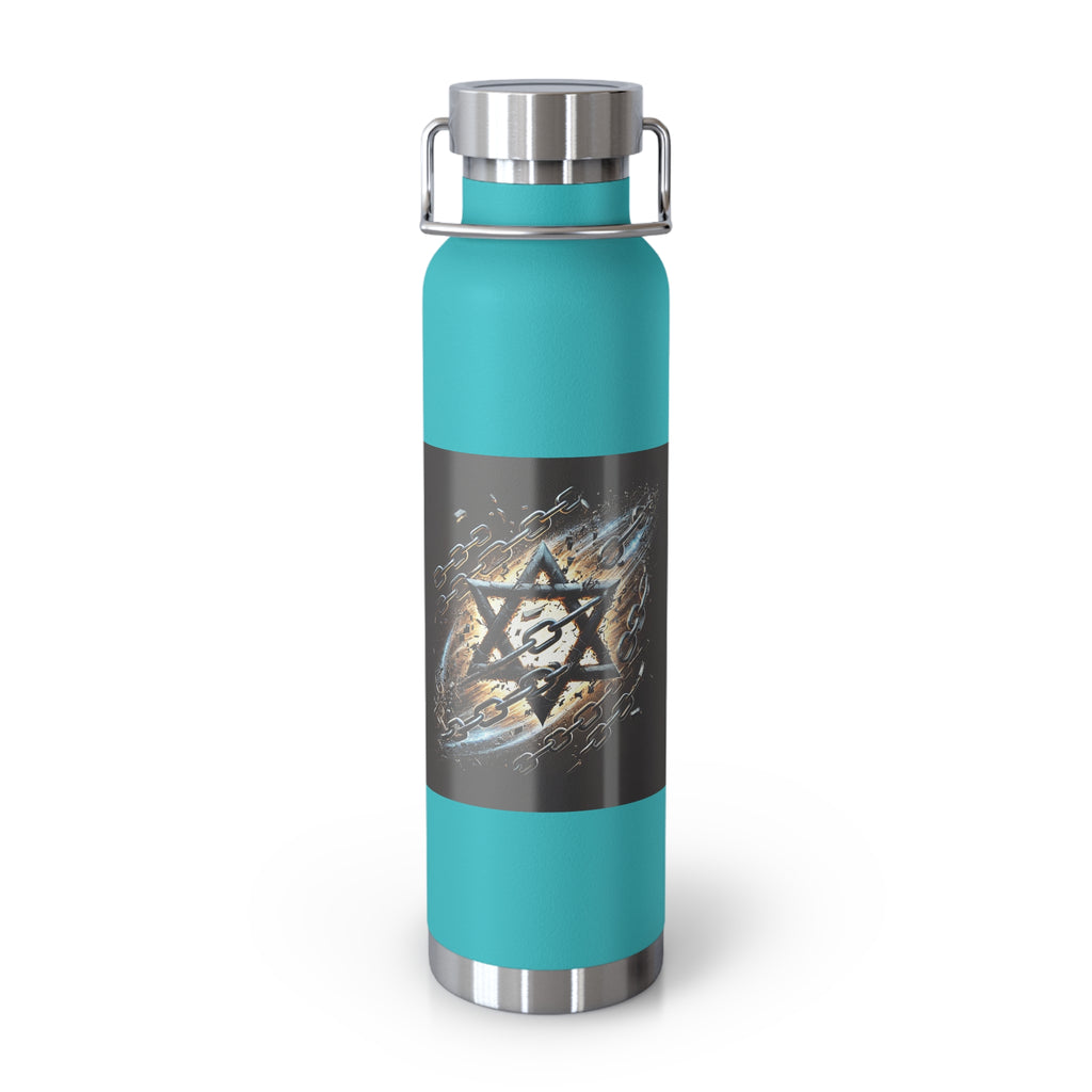 Galaxy Star of David Copper Vacuum Insulated Bottle, 22oz - American Zionist
