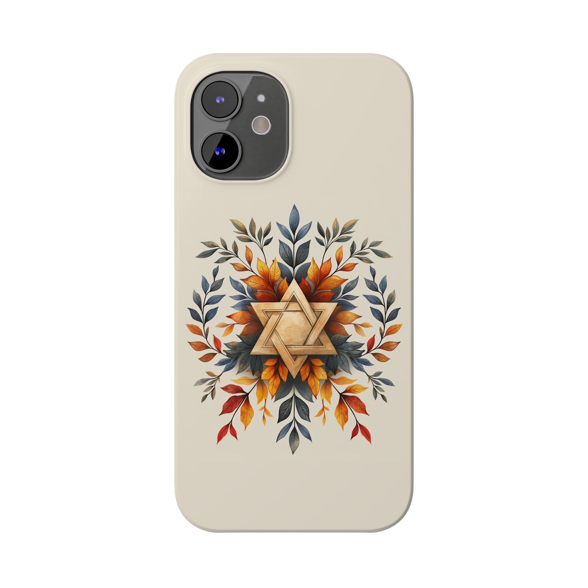 Star of David Wreath Slim Phone Cases - American Zionist