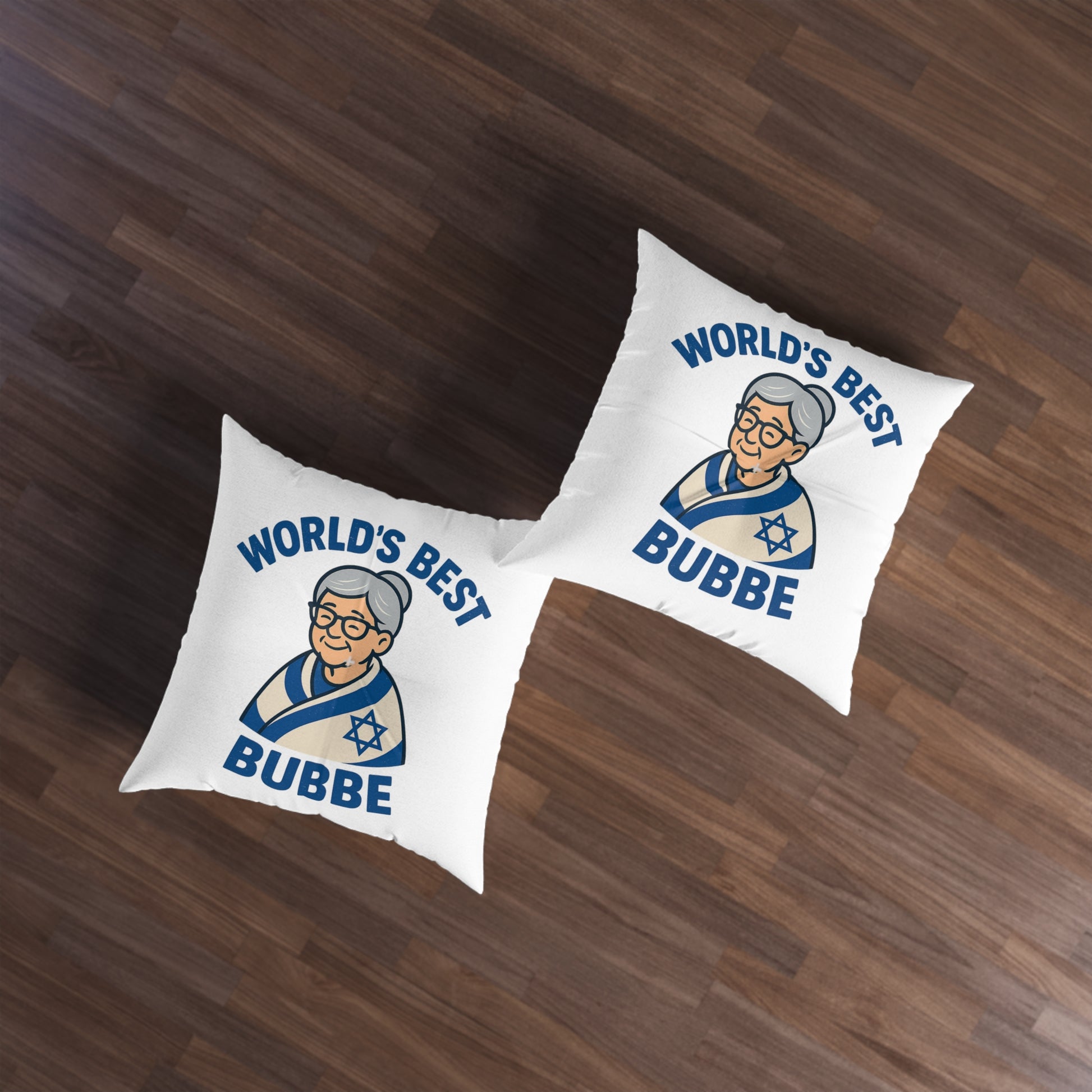 Best Bubbe Tufted Floor Pillow, Square - American Zionist