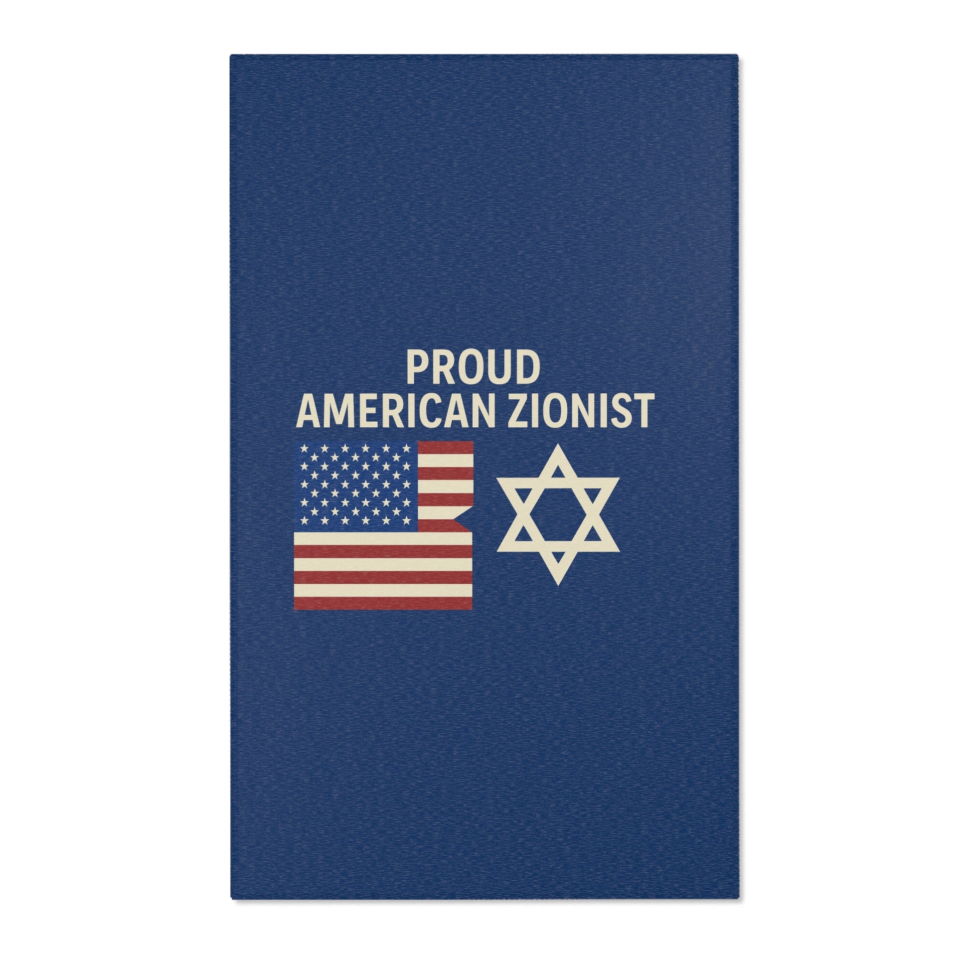 Blue Proud American Zionist Area Rugs - American Zionist