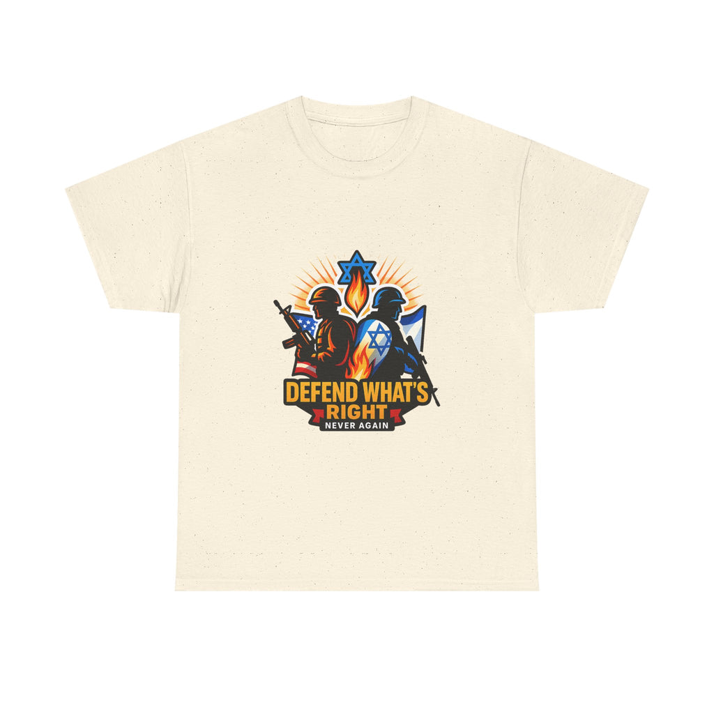 Defend Whats Right Unisex Heavy Cotton Tee - American Zionist