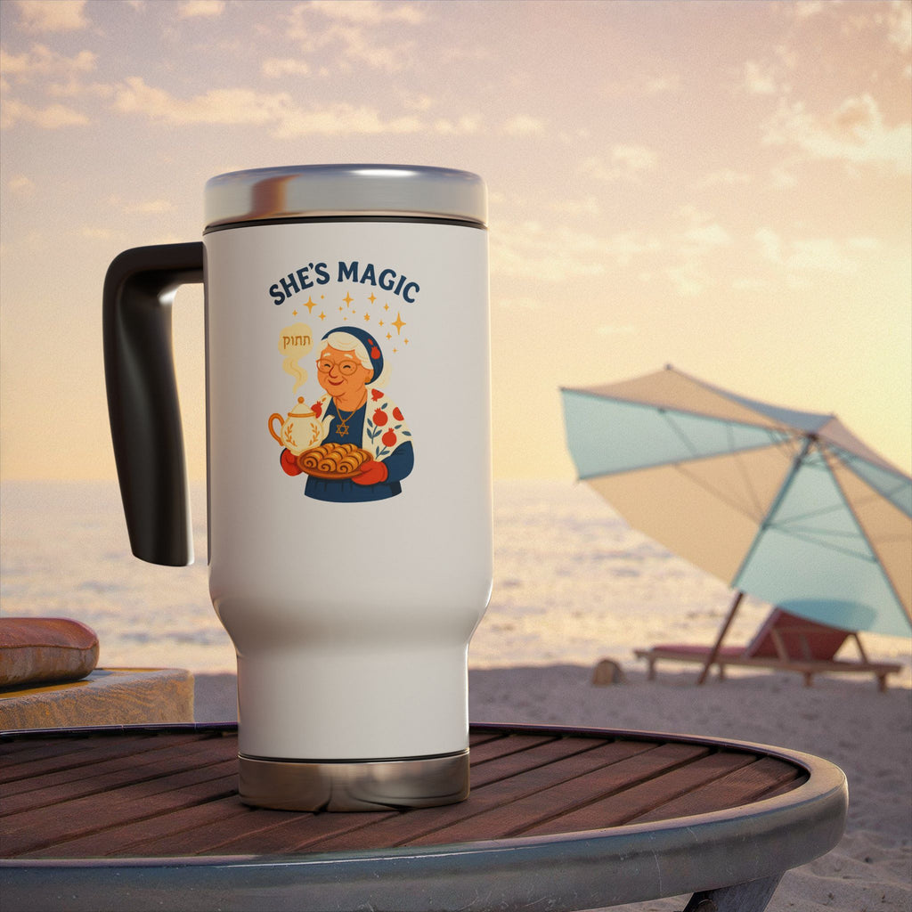 Grandma Magic Travel Mug with Handle 14oz - American Zionist