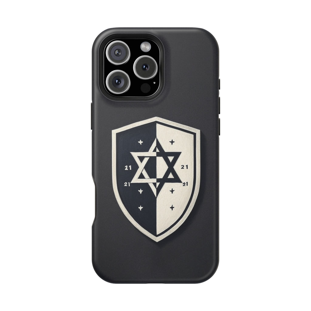 Black and White Shield Magnetic Tough Cases - American Zionist