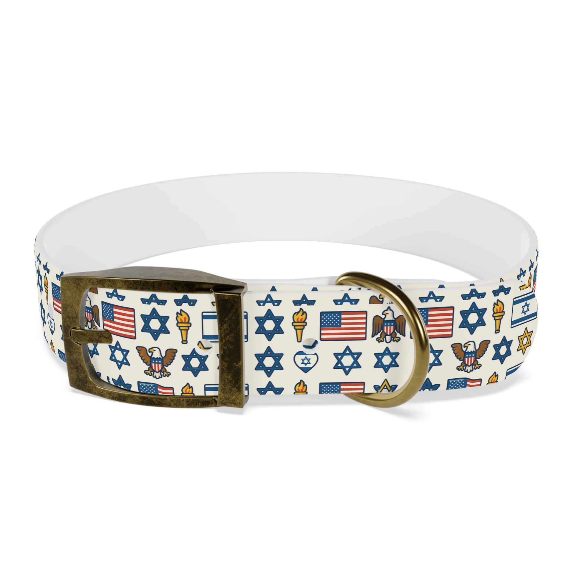 Symbols of Shared Freedom Dog Collar - American Zionist