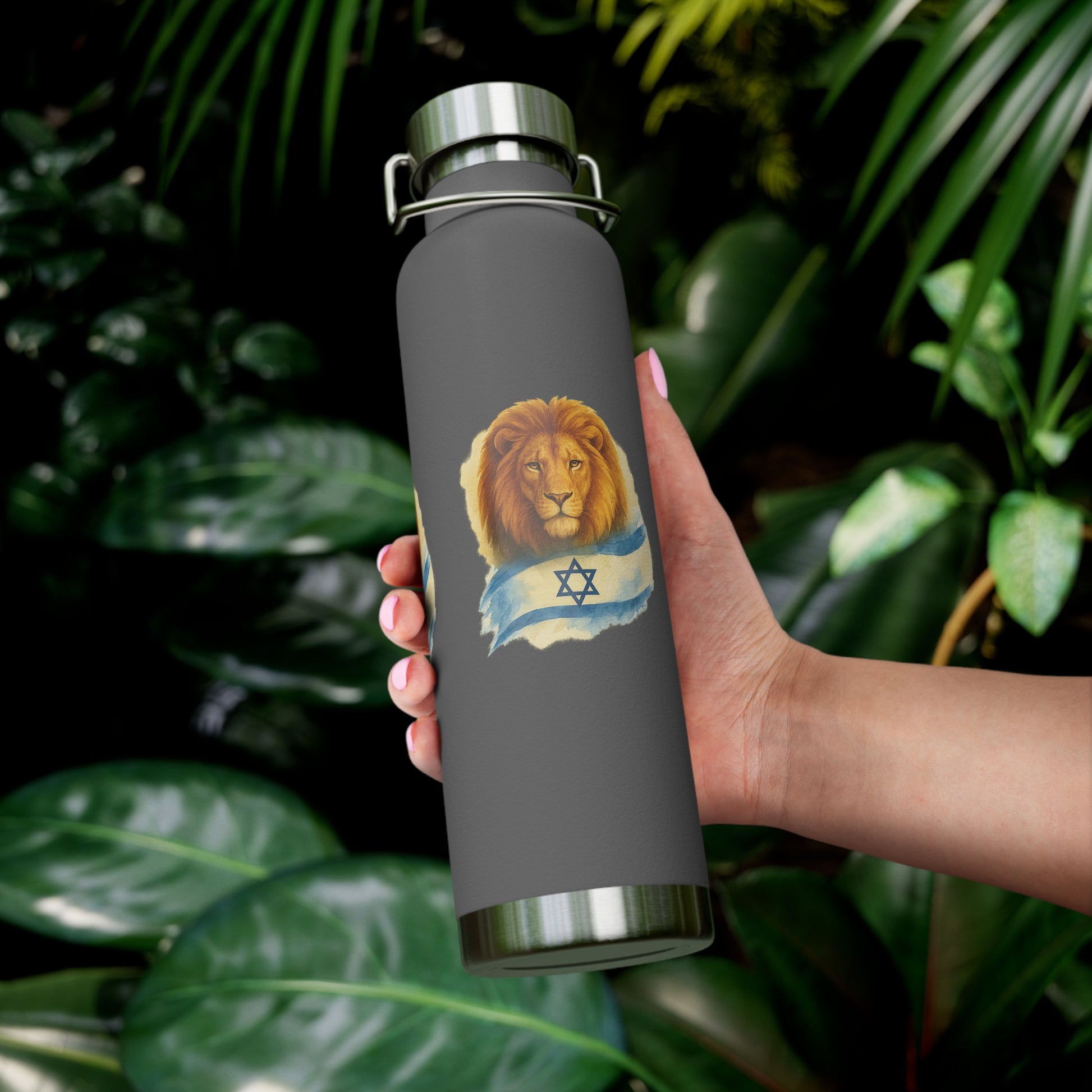 Lion Of Israel Copper Vacuum Insulated Bottle, 22oz - American Zionist