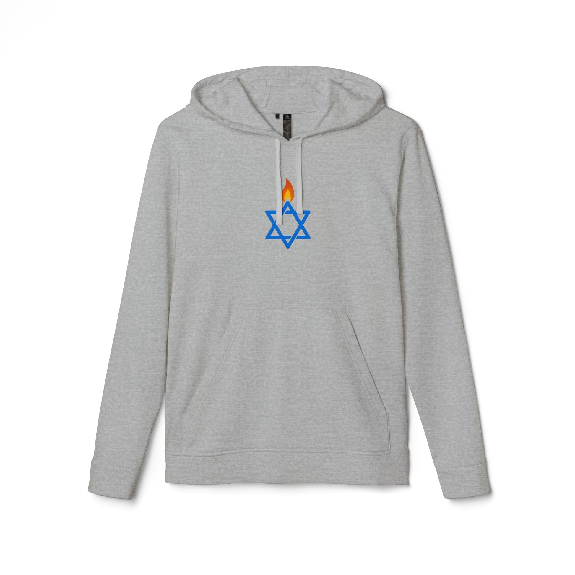 Fire Stars Of David Adidas Unisex Fleece Hoodie - American Zionist