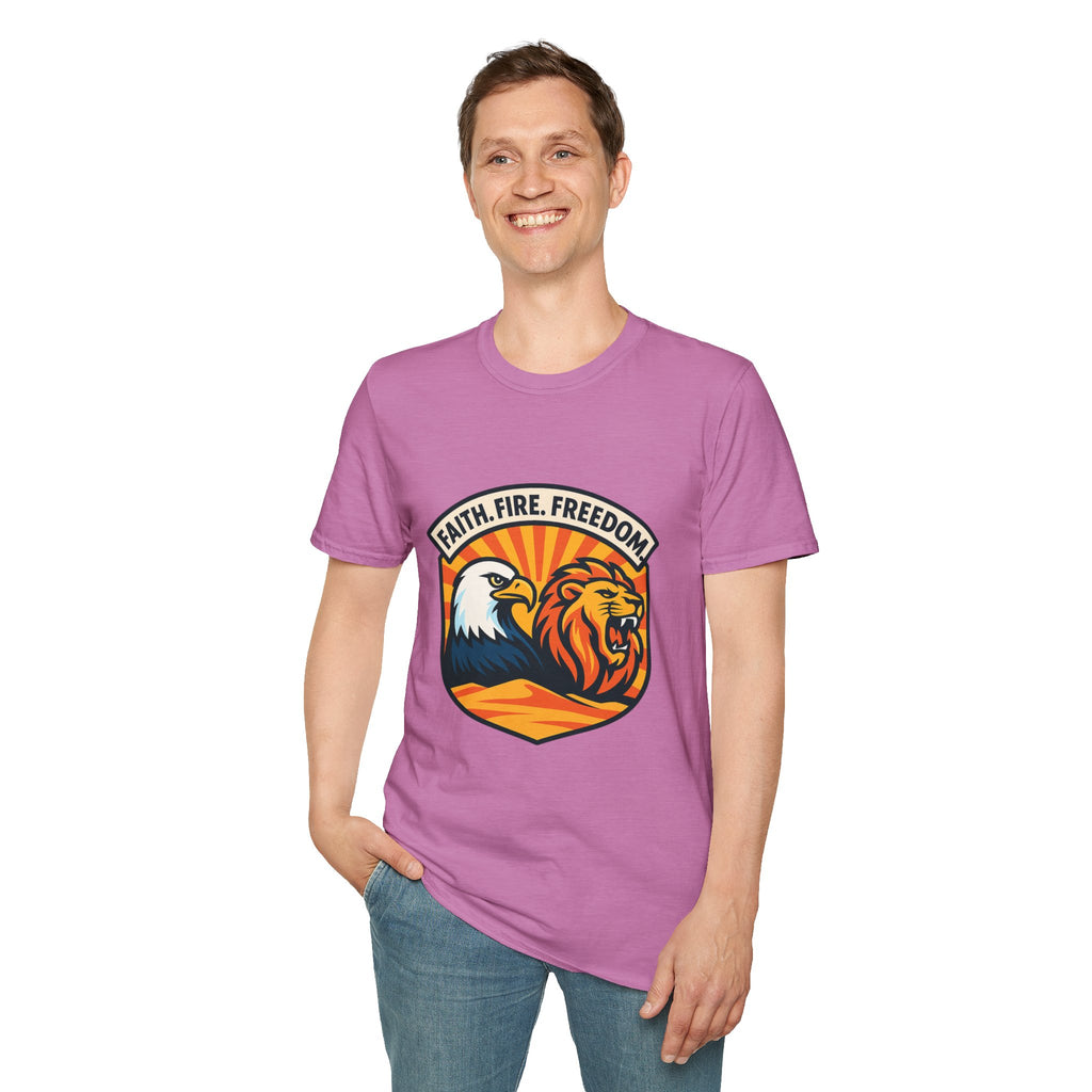 Lions Eagles Rise Unisex Softstyle T-Shirt - American Zionist