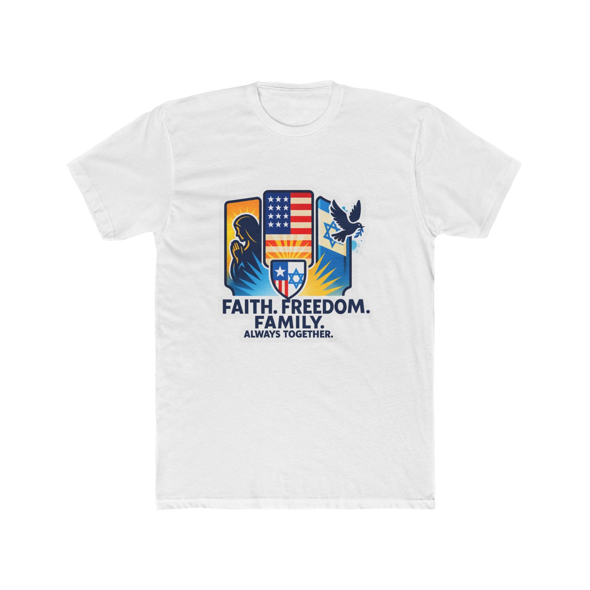 Faith Freedom Family Unisex Cotton Crew Tee - American Zionist
