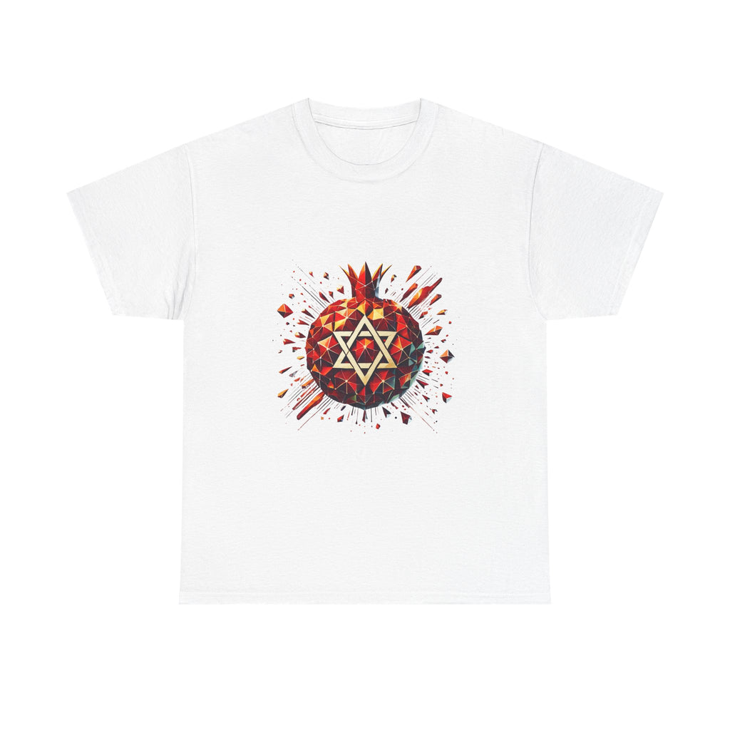 Pomegranate Star of David Unisex Heavy Cotton Tee - American Zionist