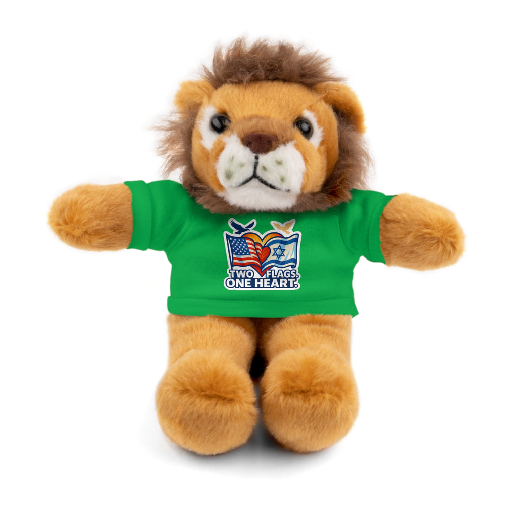 Two Flags. One Heart Stuffed Animals with Tee - American Zionist