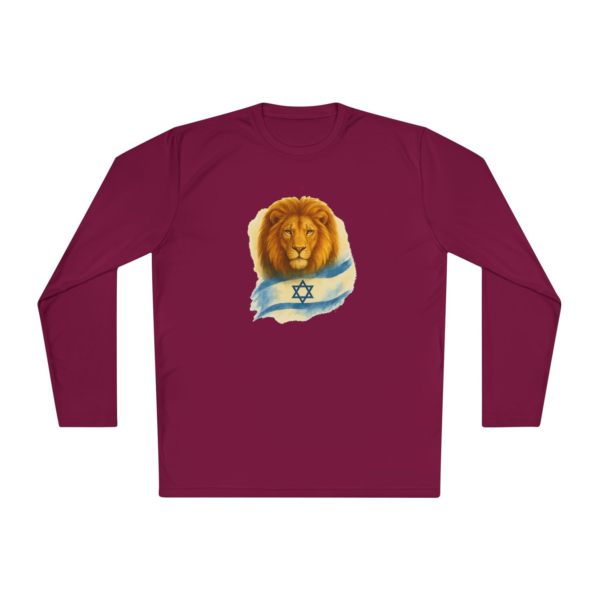 Lion Of Israel Unisex Lightweight Long Sleeve Tee - American Zionist