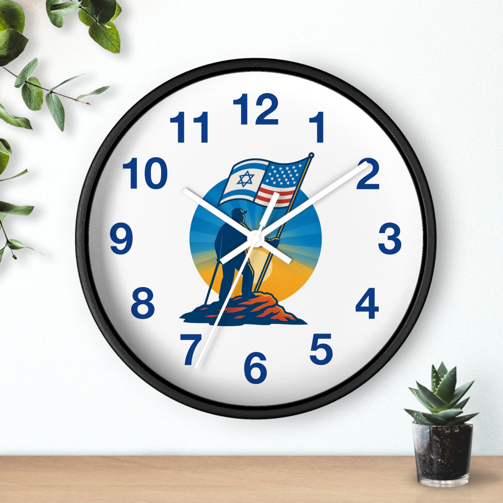 Grandpa Stands Tall Wall Clock - American Zionist