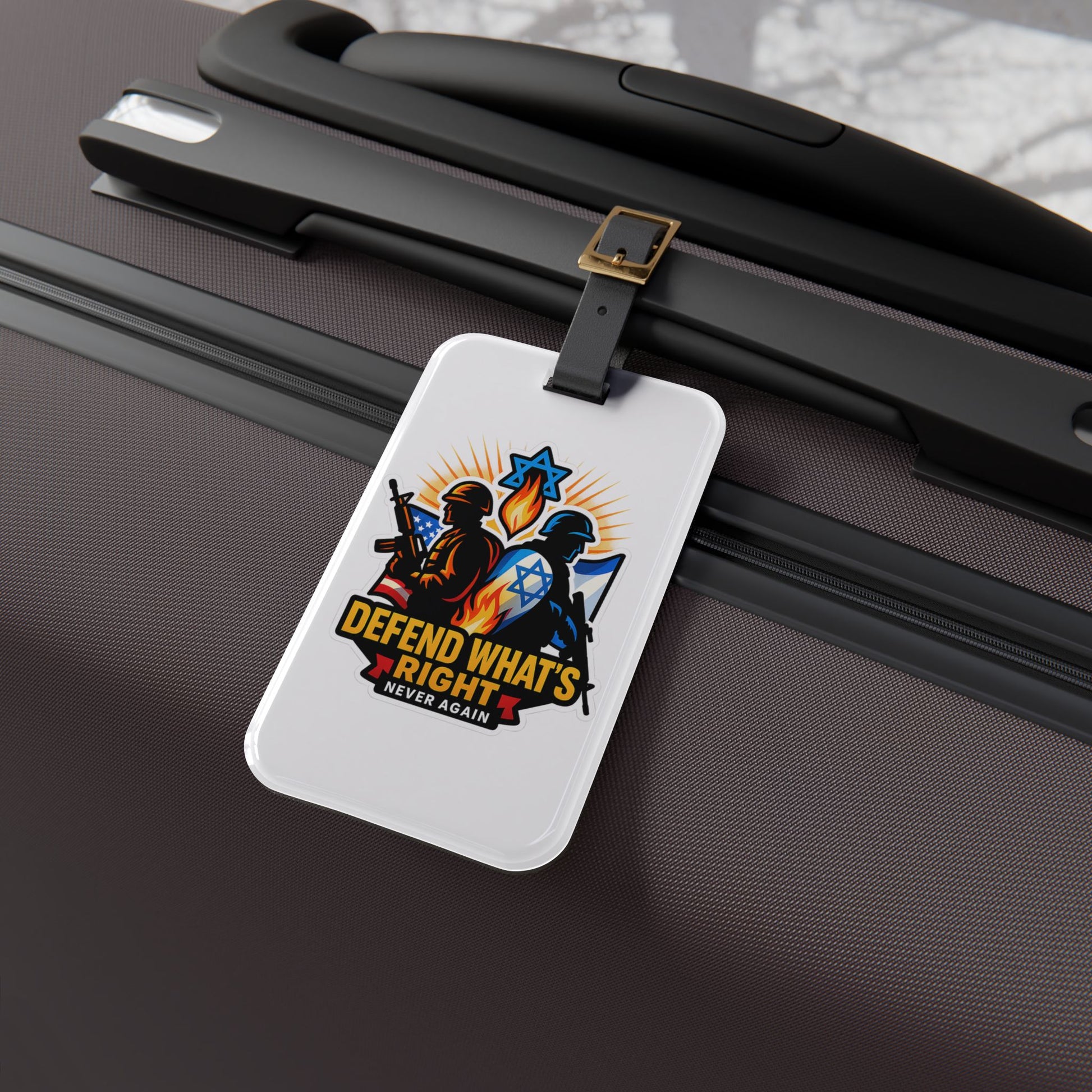 Defend What's Right Luggage Tag - American Zionist