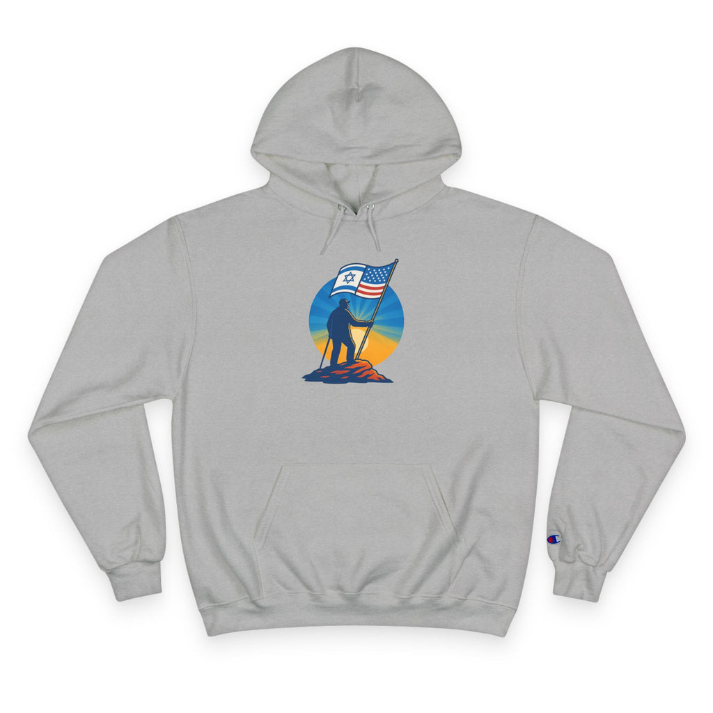 Grandpa Stands Tall Champion Hoodie - American Zionist