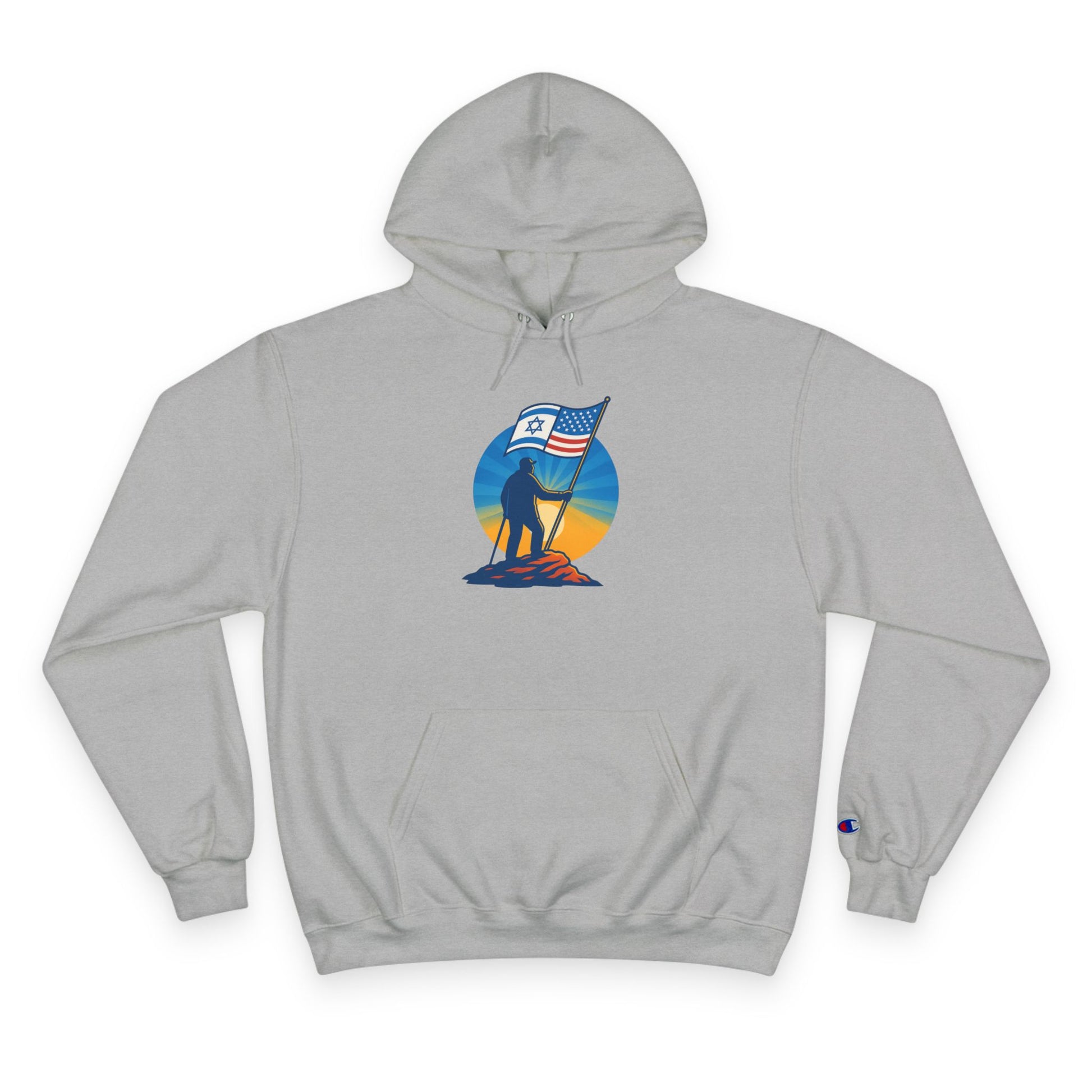 Grandpa Stands Tall Champion Hoodie - American Zionist