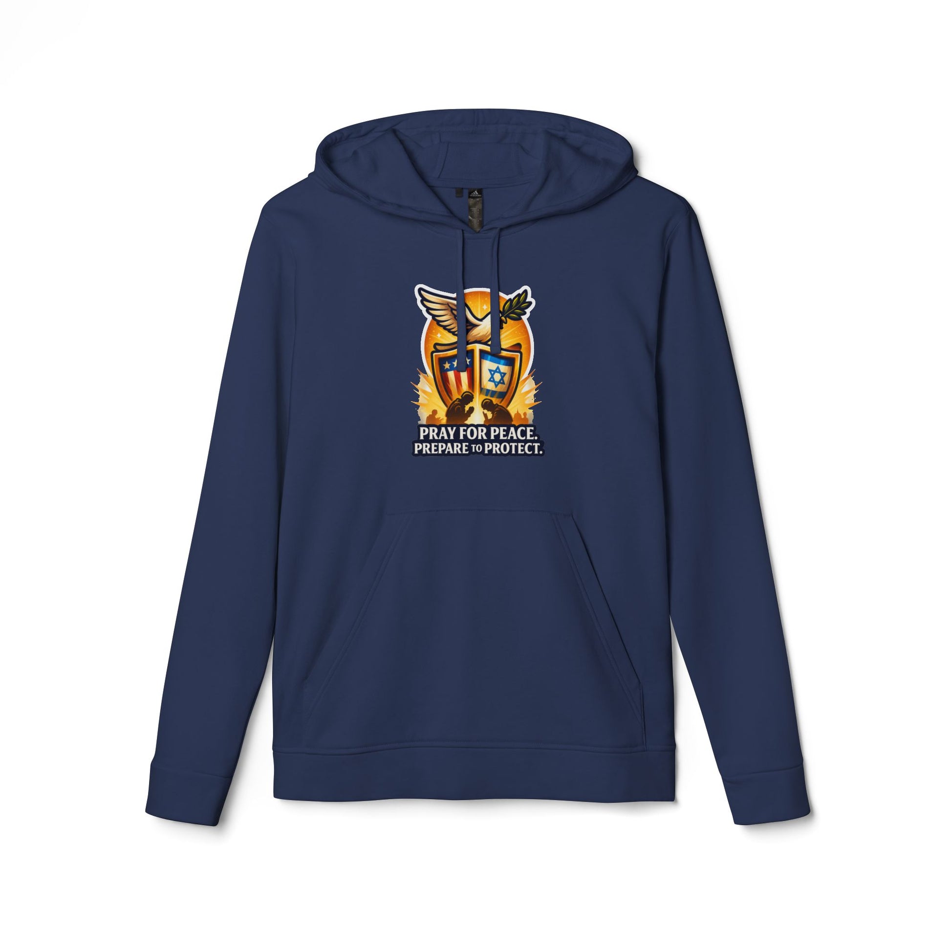 Pray For Peace adidas Unisex Fleece Hoodie - American Zionist