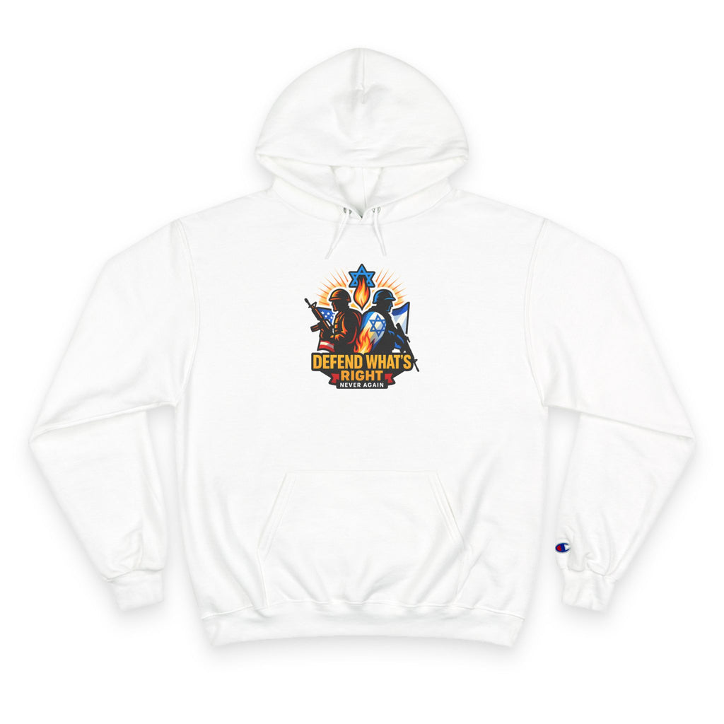Defend What's Right Champion Hoodie - American Zionist