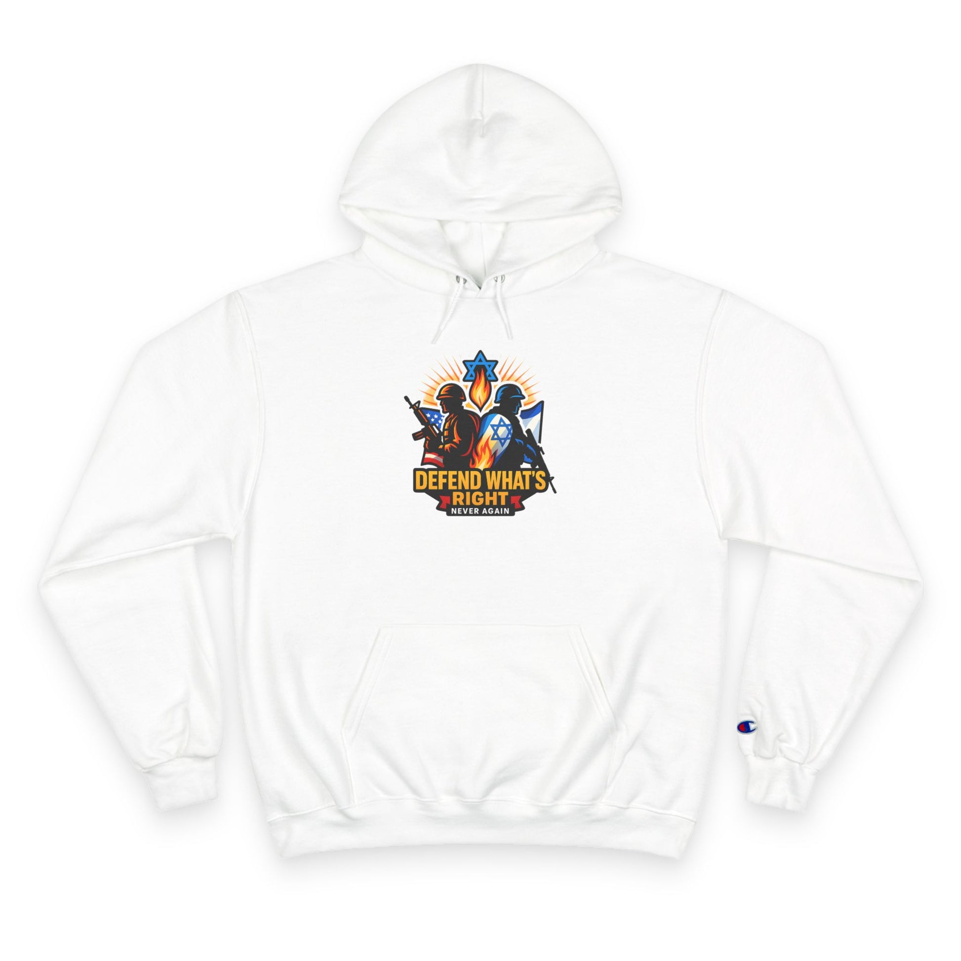 Defend What's Right Champion Hoodie - American Zionist