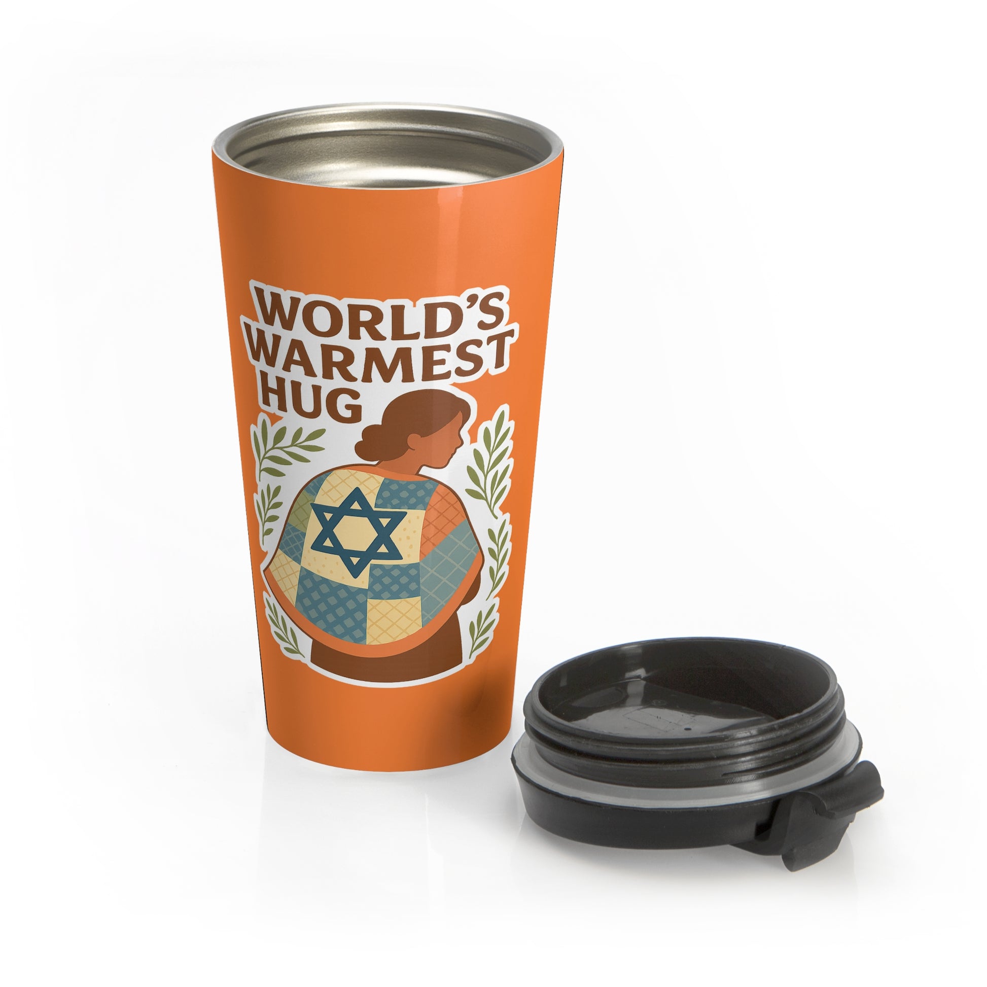 Warmest Hug Stainless Steel Travel Mug - American Zionist