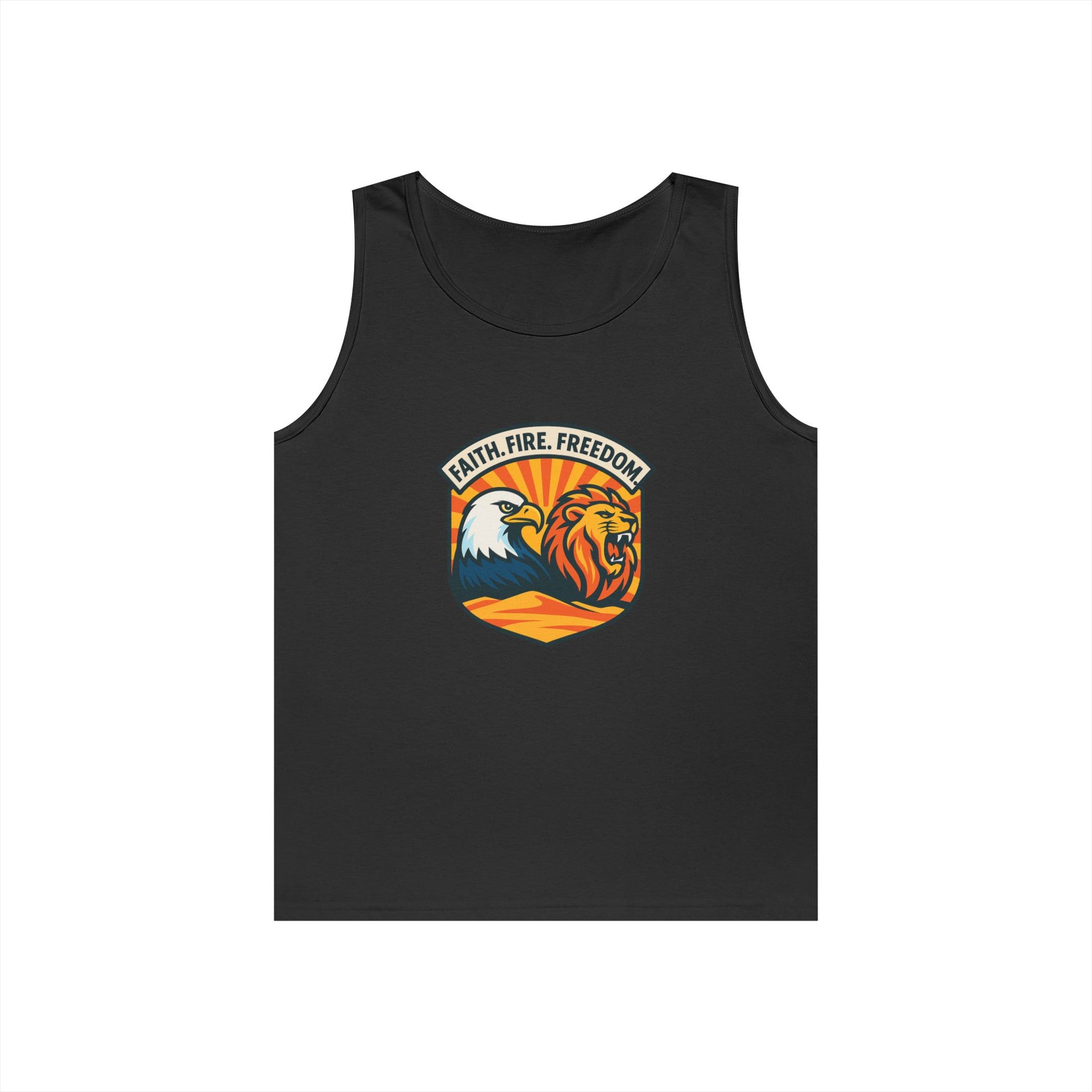 Lions Eagles Rise Unisex Heavy Cotton Tank Top - American Zionist