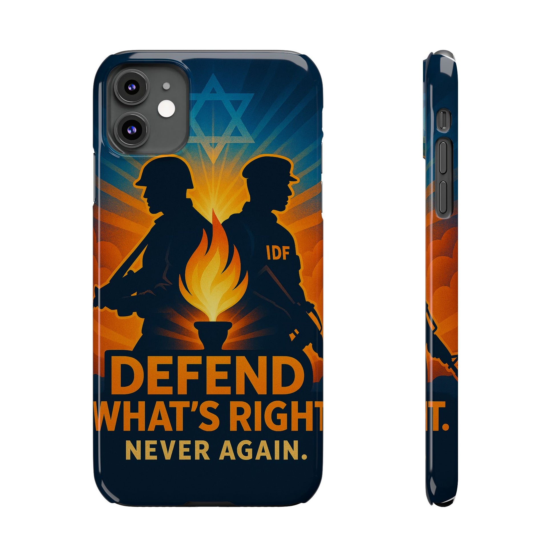 Defend What's Right Slim Phone Cases - American Zionist