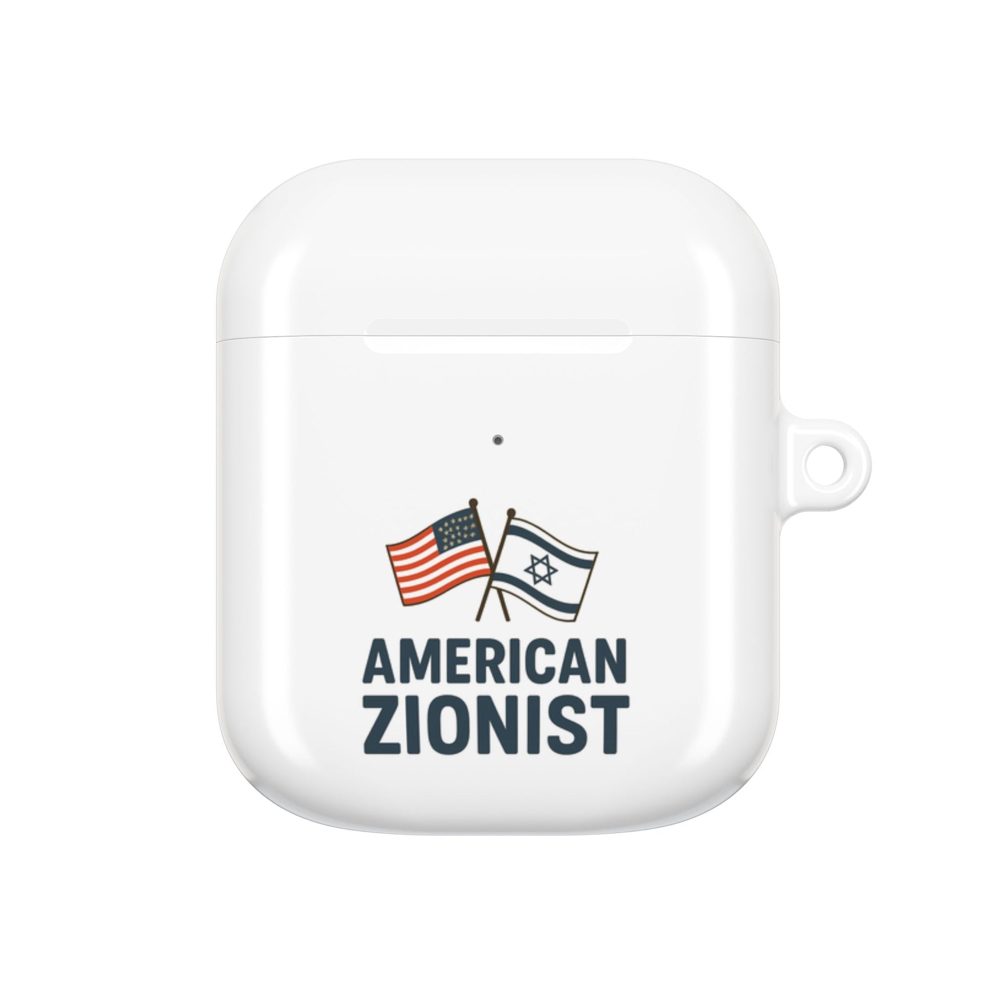 American Zionist: Two Flags AirPod Case - American Zionist