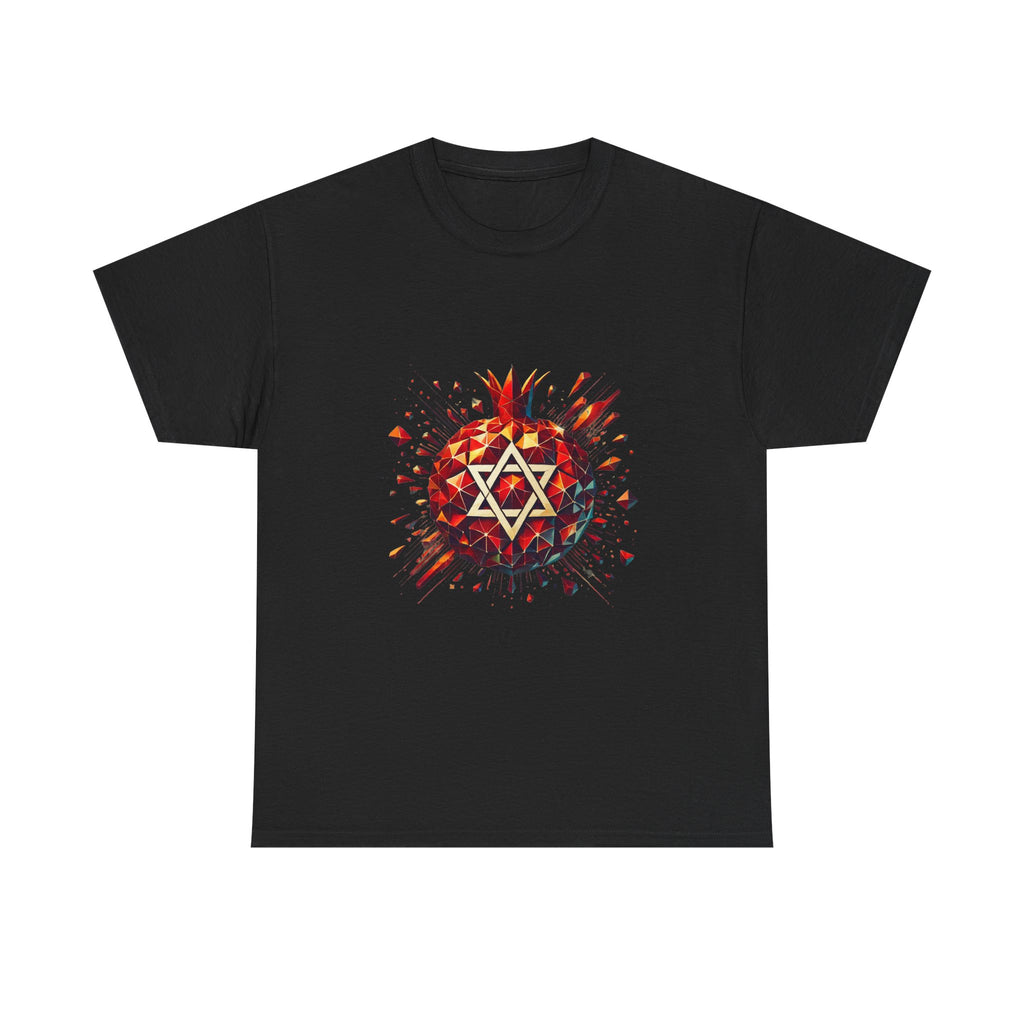Pomegranate Star of David Unisex Heavy Cotton Tee - American Zionist